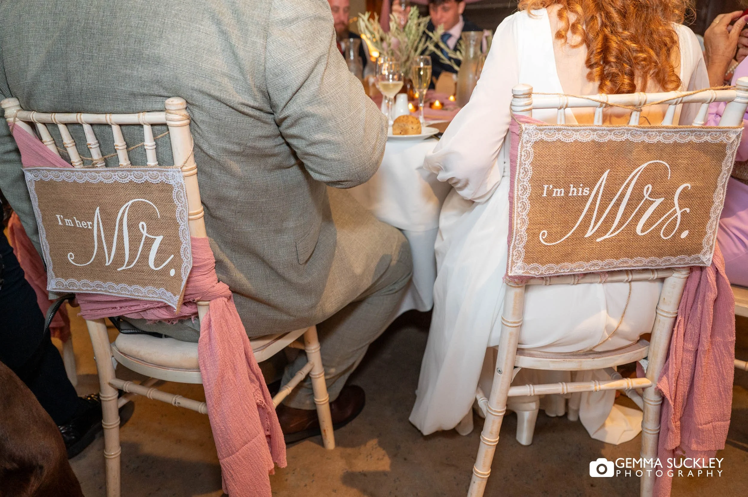 mr and mrs chair sign at holdsworth intimate wedding