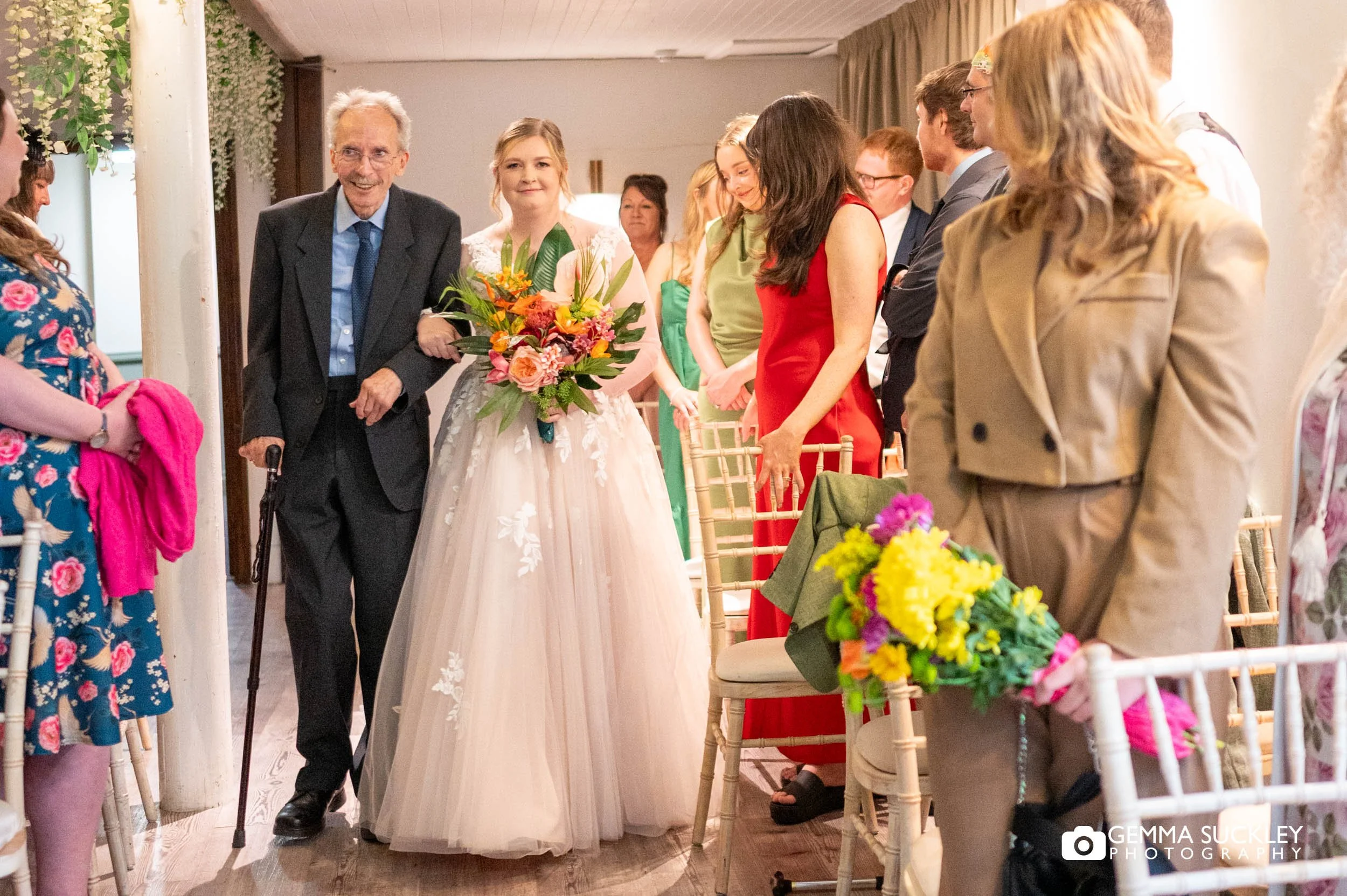 rachel walking down the aisle