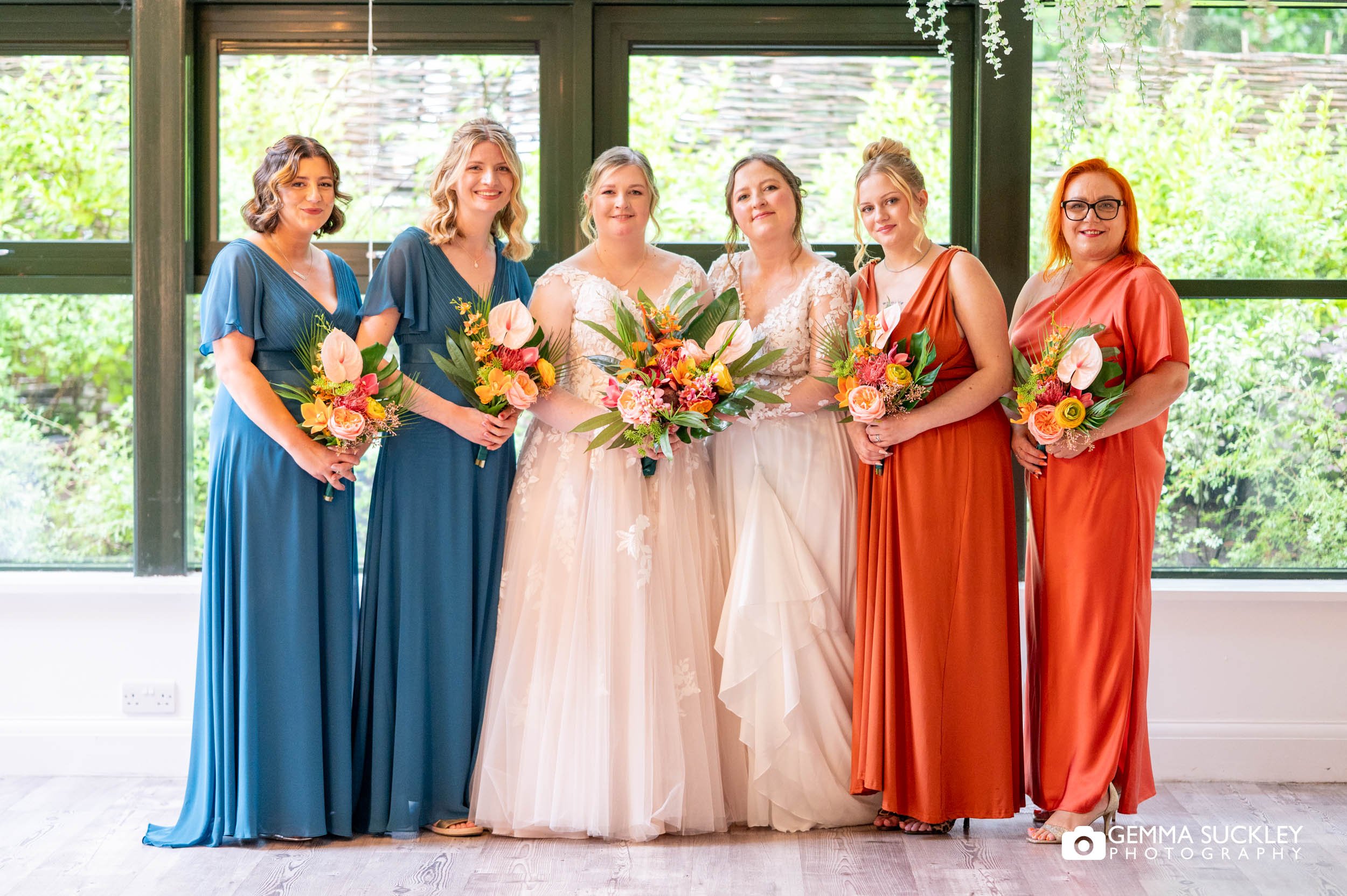 bridal party at chevin country park hotel