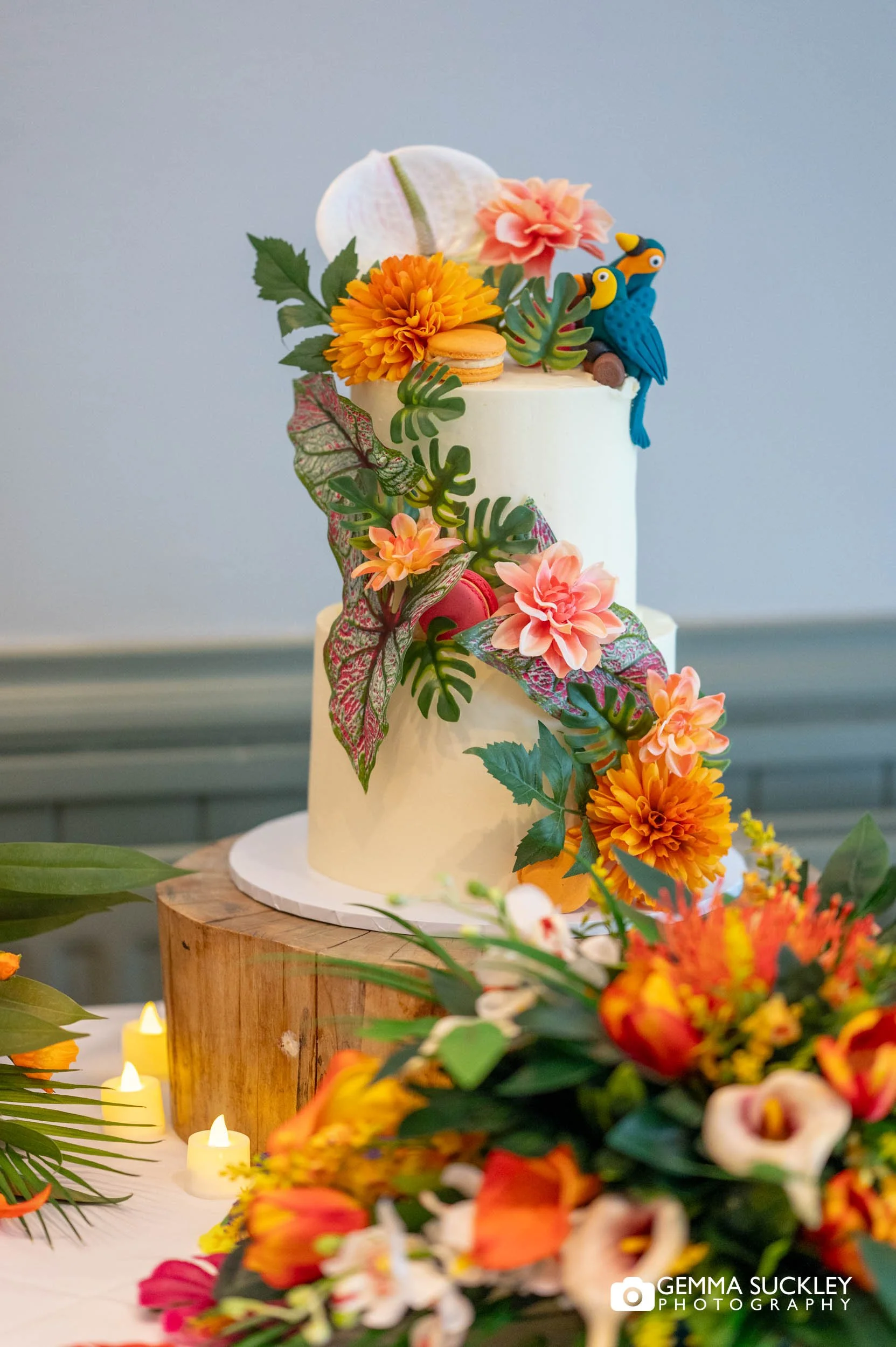 colourful wedding cake