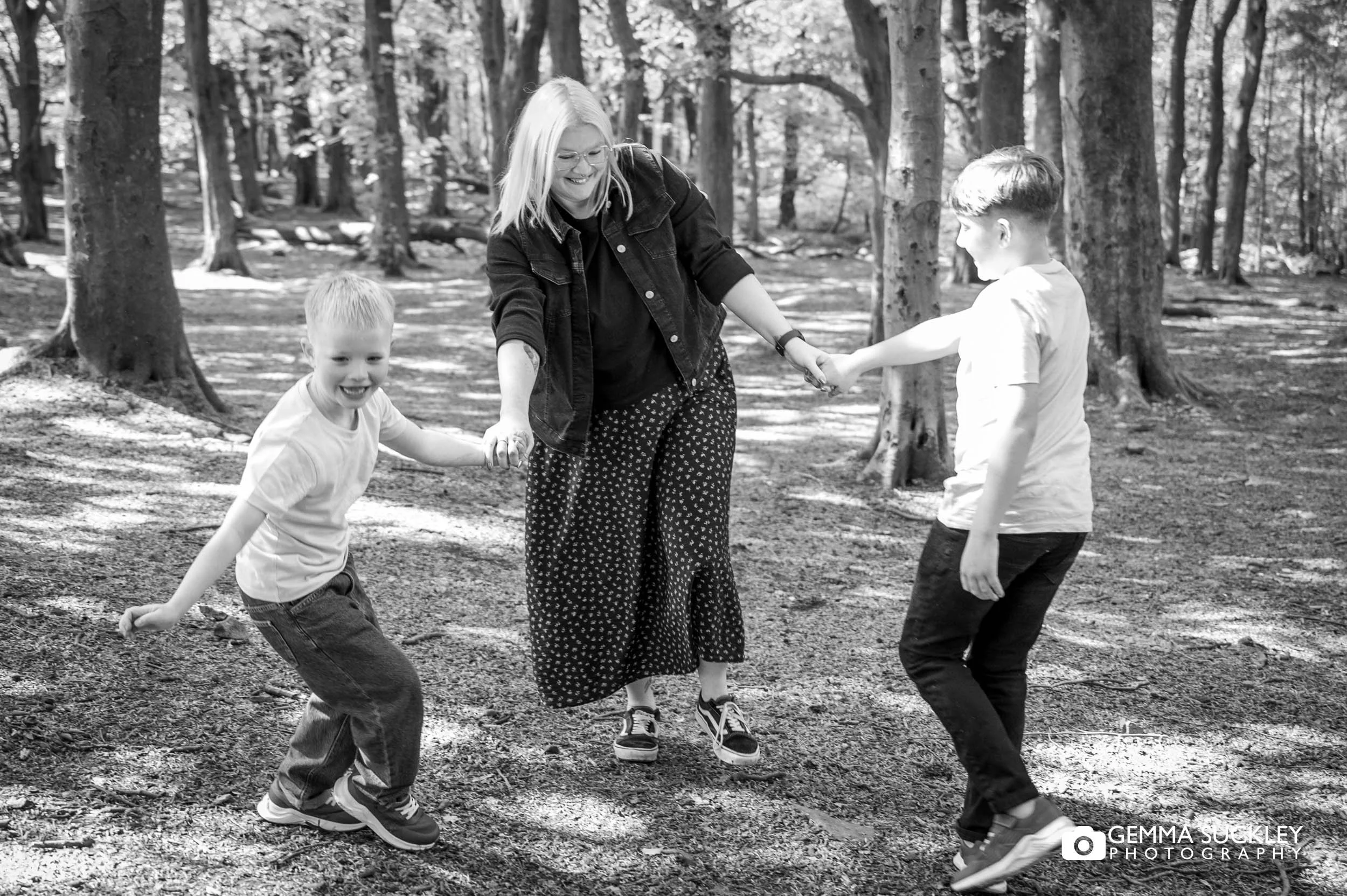 atural family portrait during an outdoor pre-wedding session