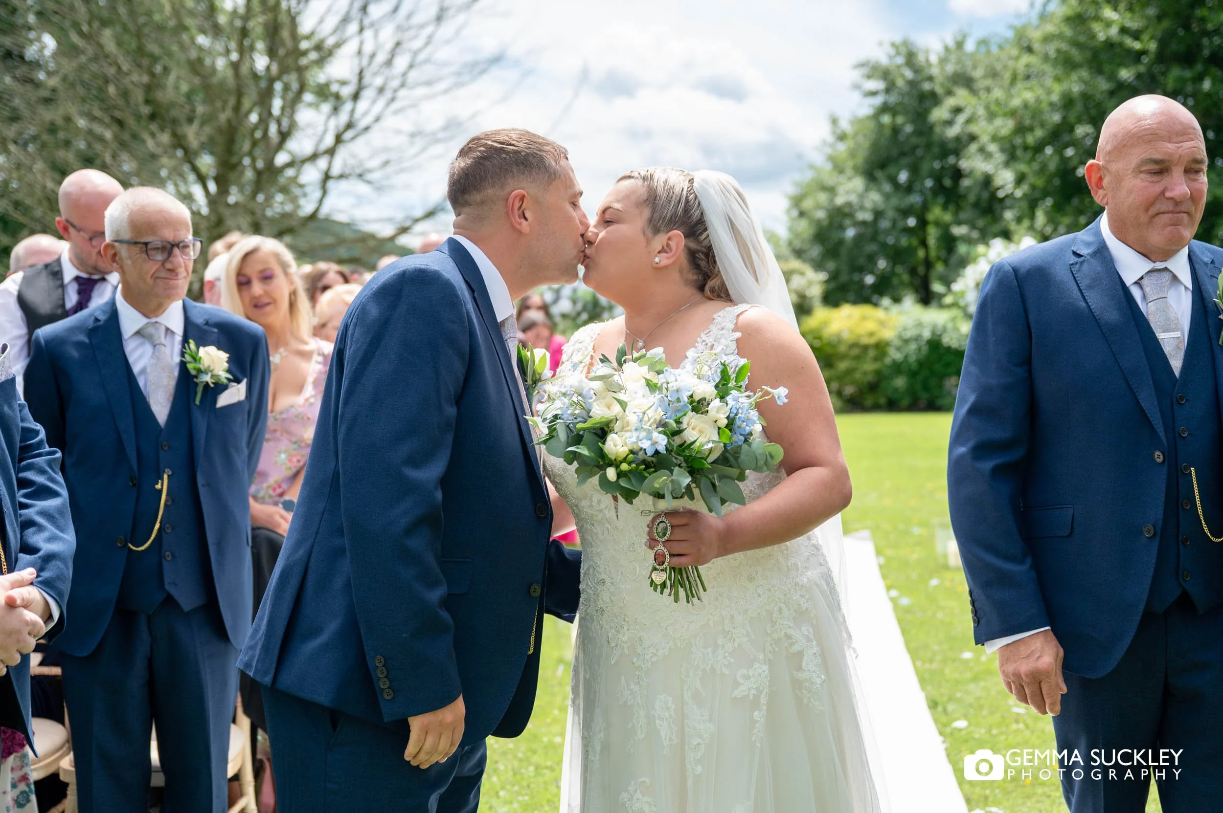 Groom's reaction as he sees his bride