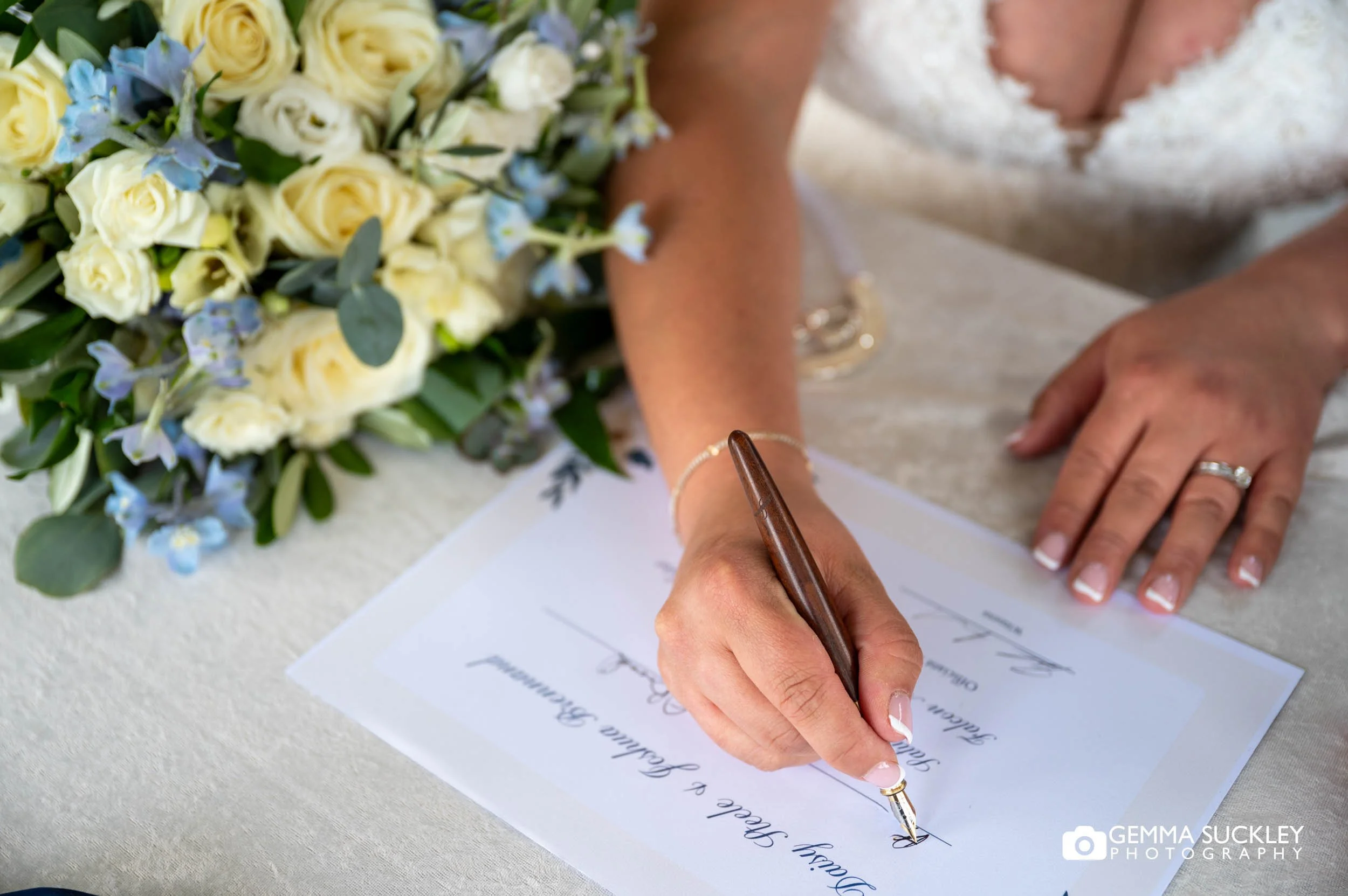 signing the register 