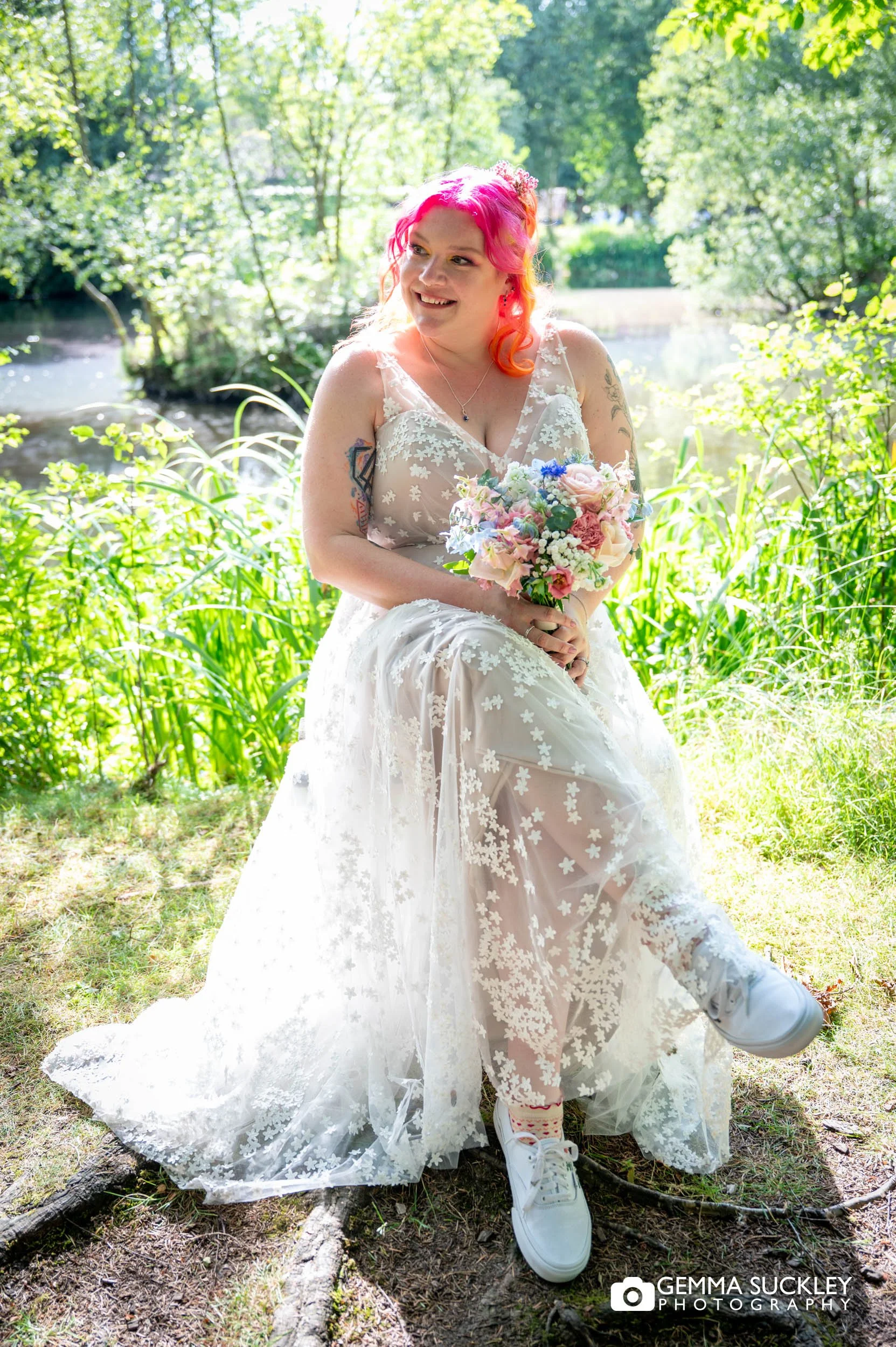 Natural bridal portrait at Chevin Country Park Hotel