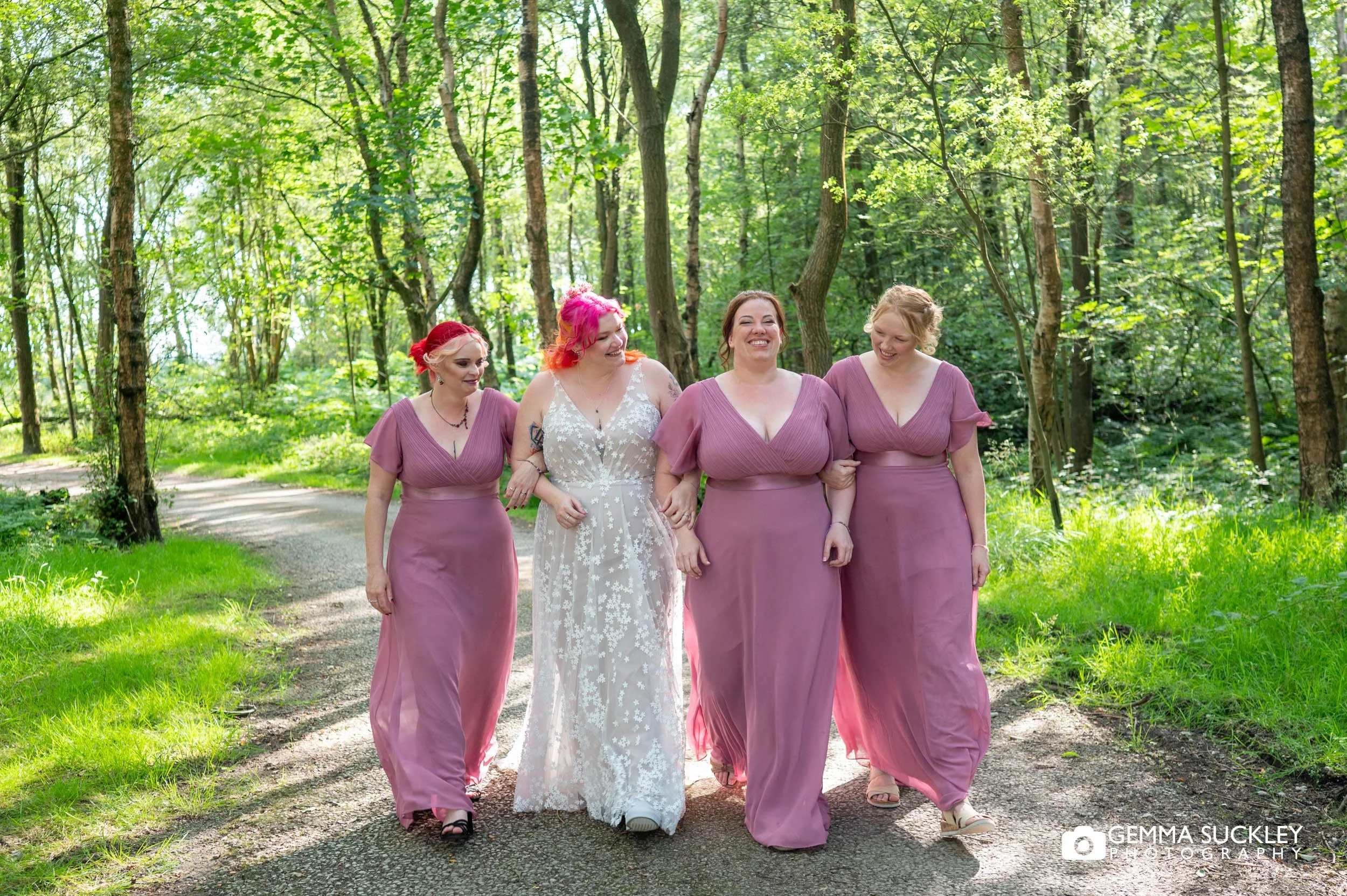 bride with the bridal party