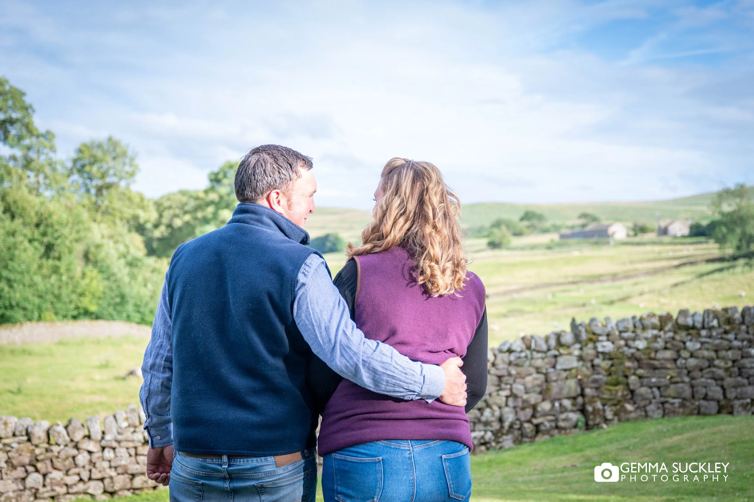 couple looking at the yorkshire dales view
