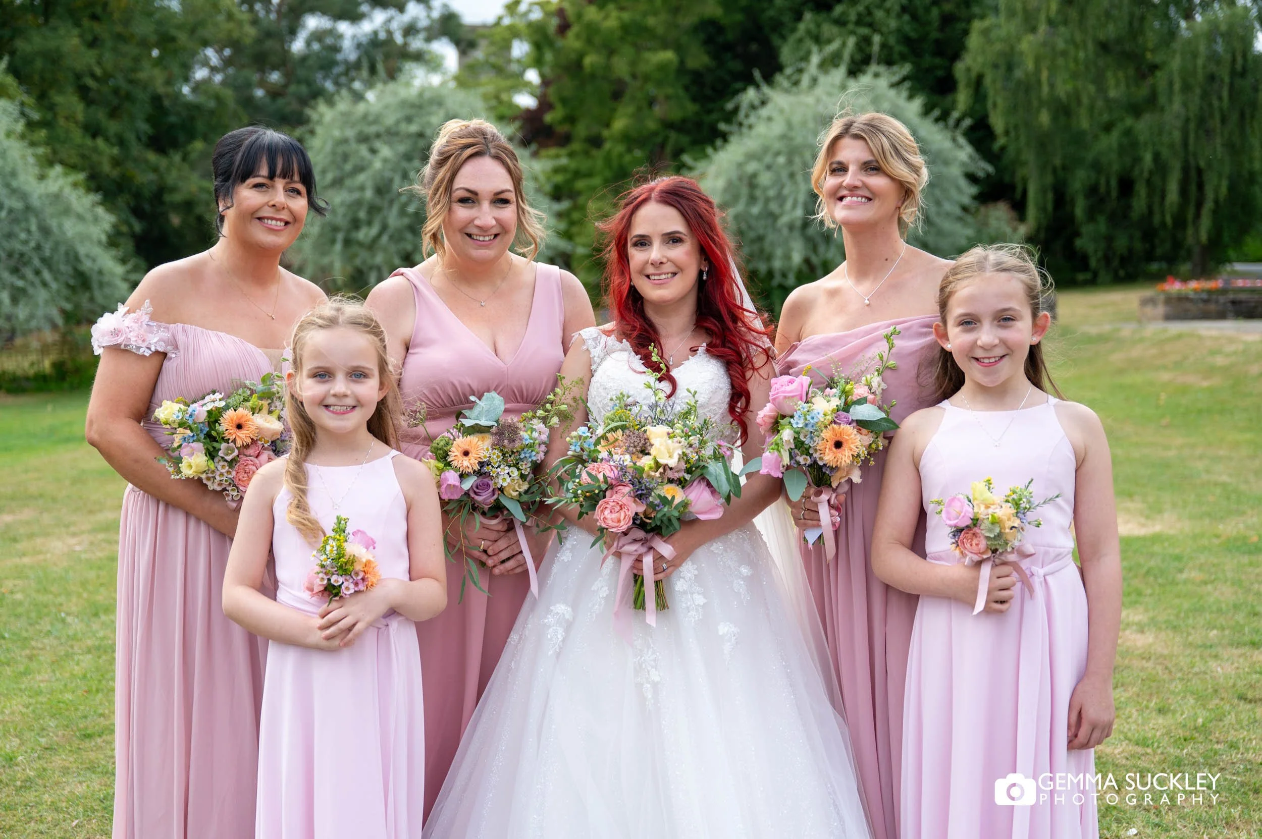 the bridal party in the valley gardens