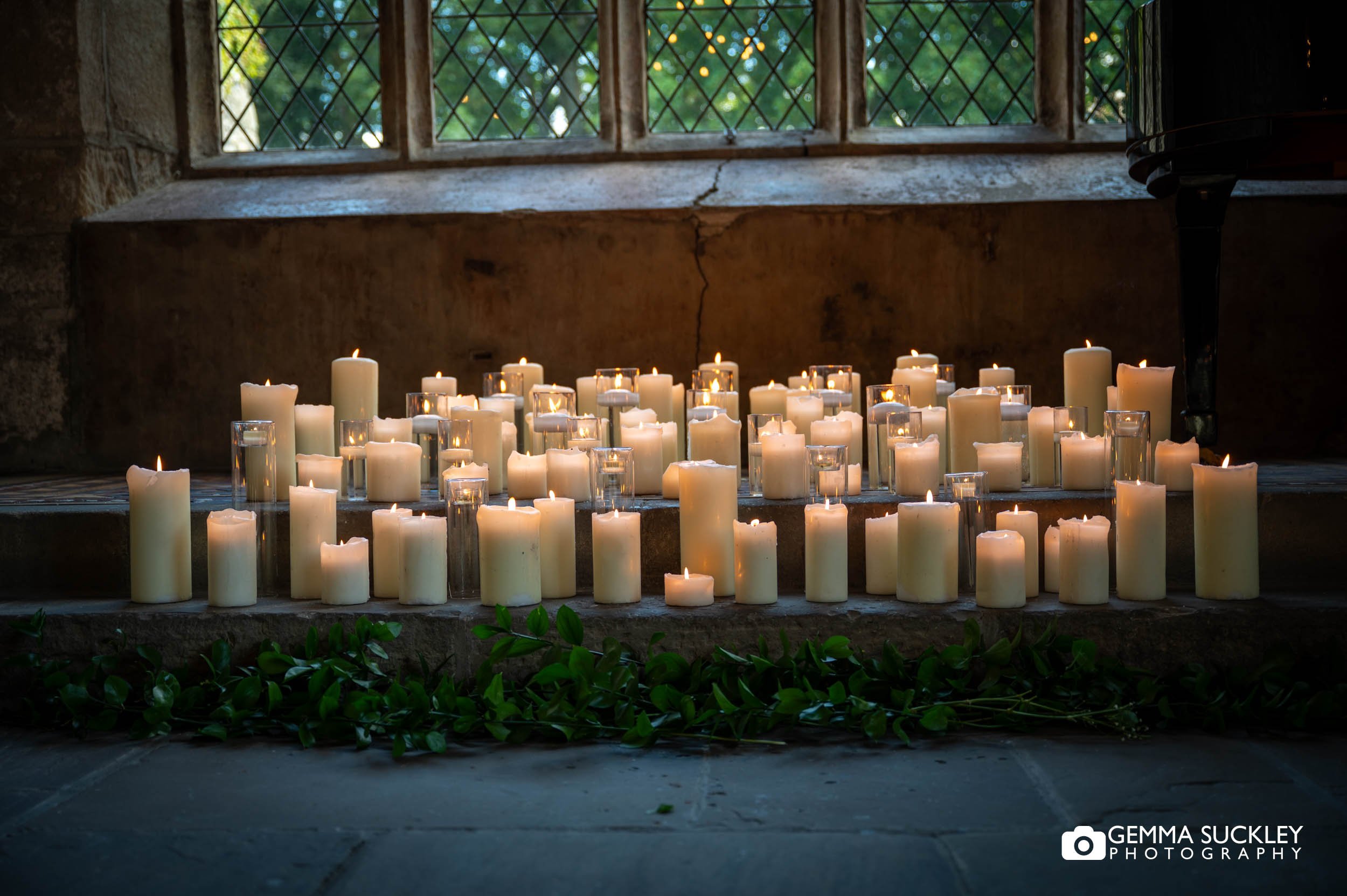 Candles inside The Priests House, Barden Tower