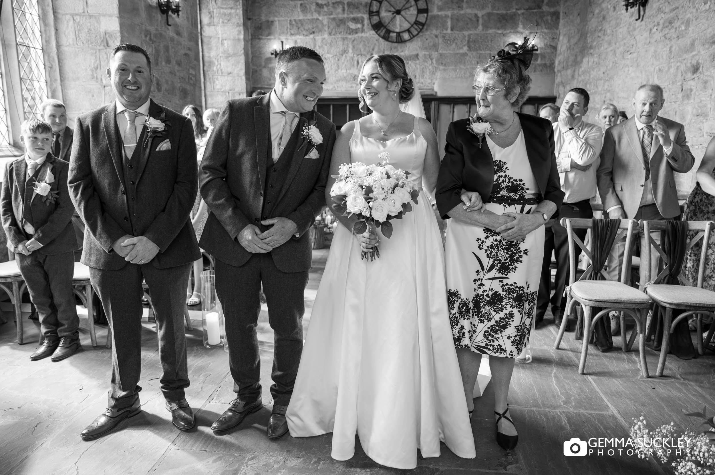 Bride and groom during their Priests House wedding ceremony