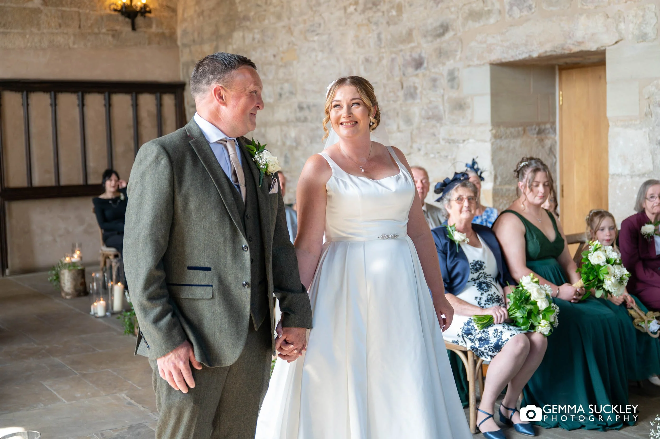 Wedding ceremony at The Priests House Barden Tower