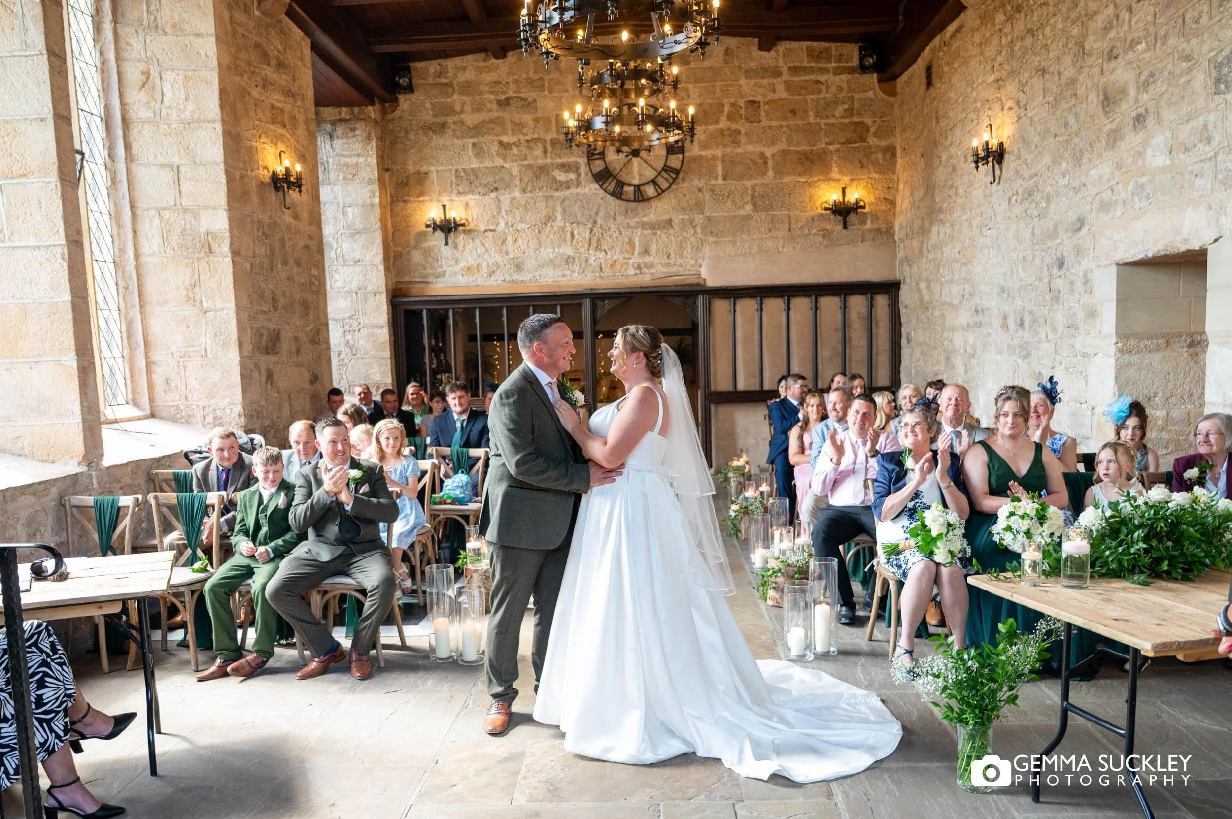 bride and groom during the wedding ceremony