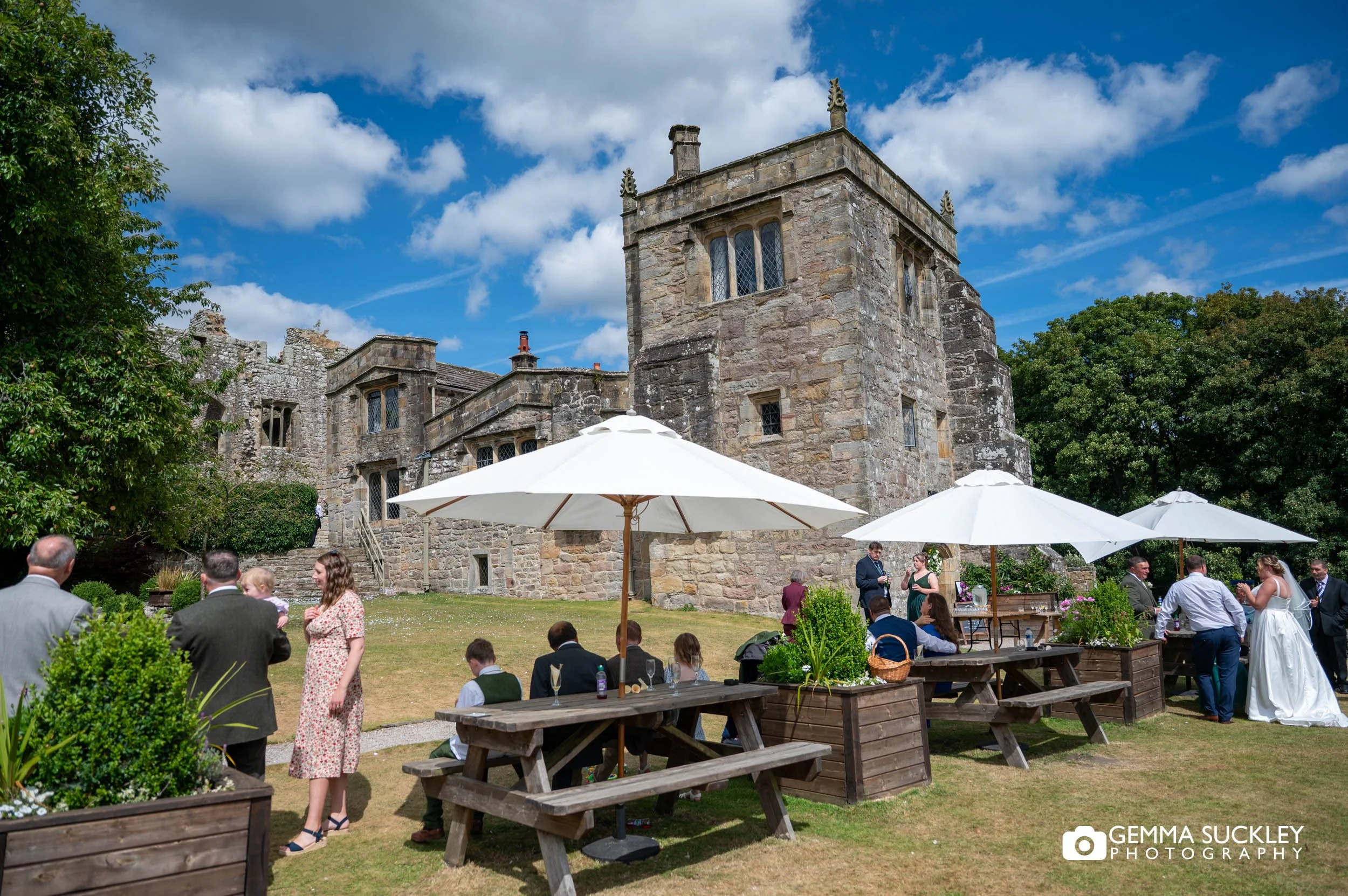 the drinks reception outside the priests house