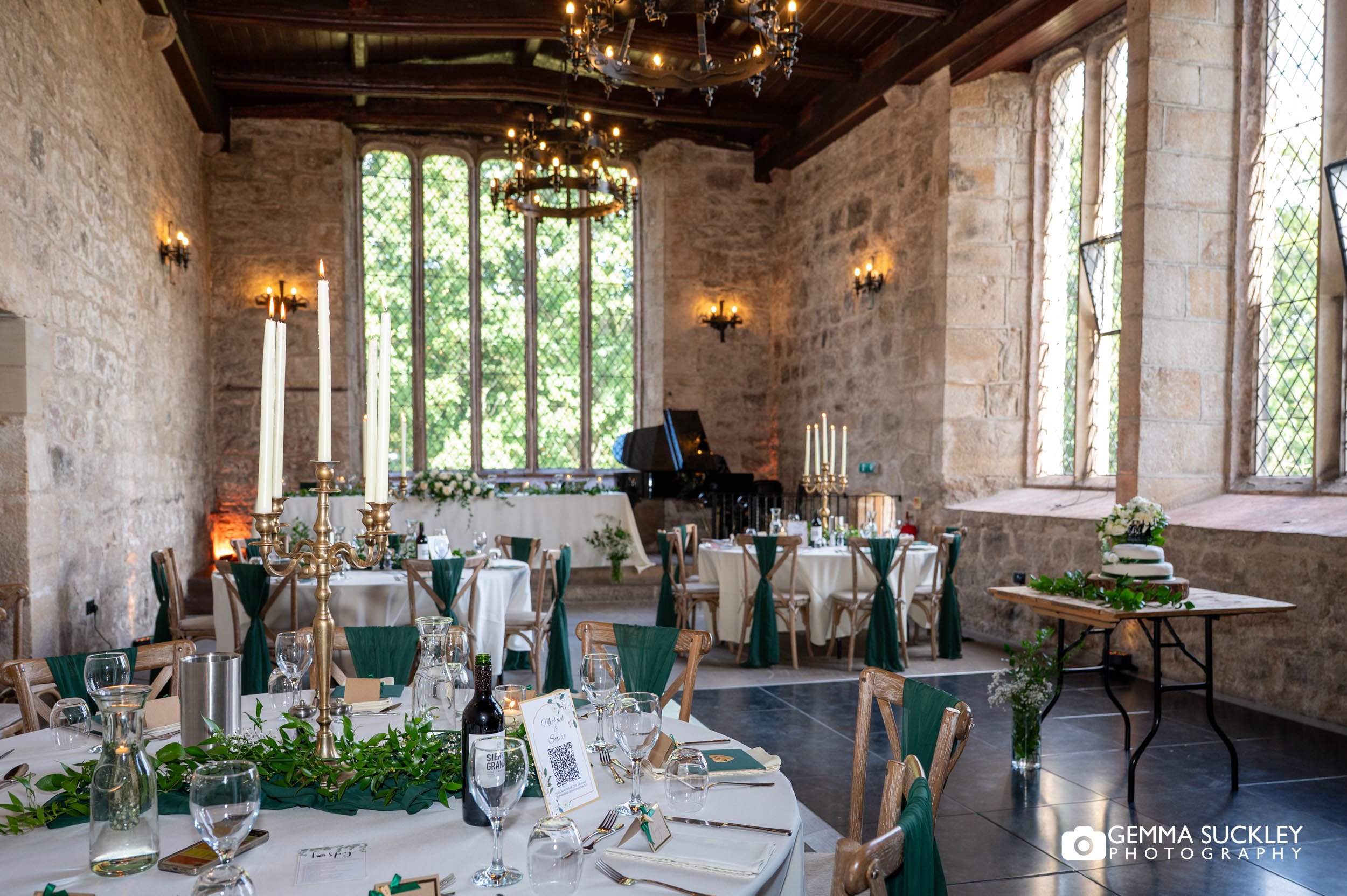 Wedding breakfast table set up at The Priests House
