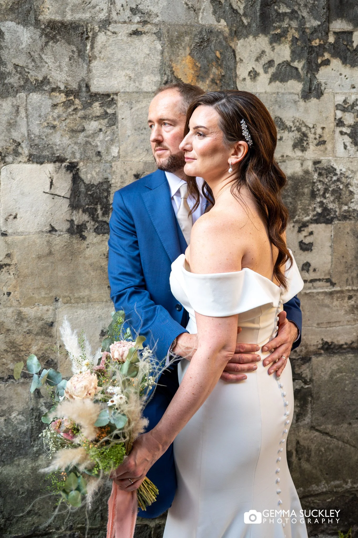 just married couple in york city centre