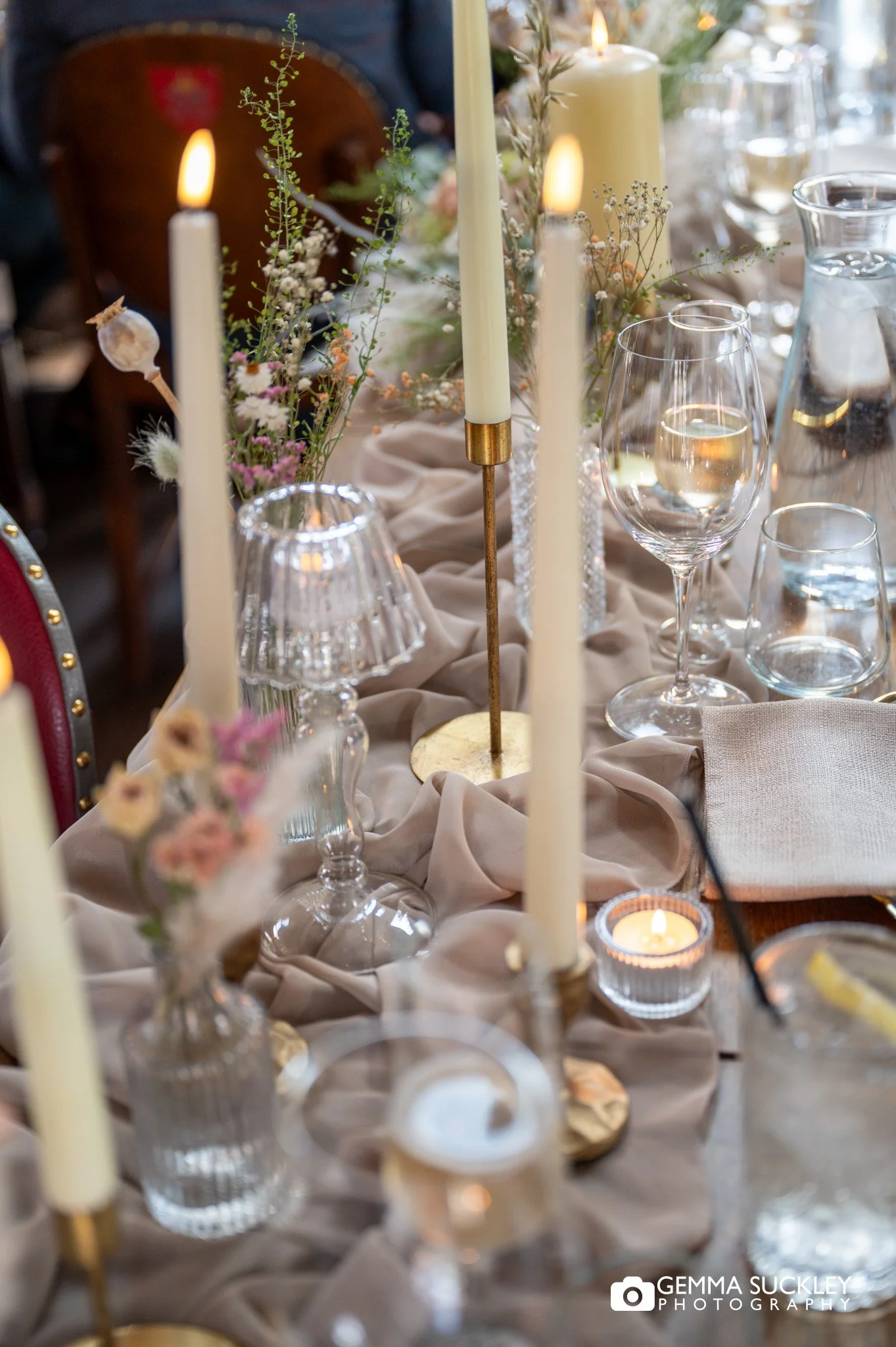 table decor at york minster refectory 