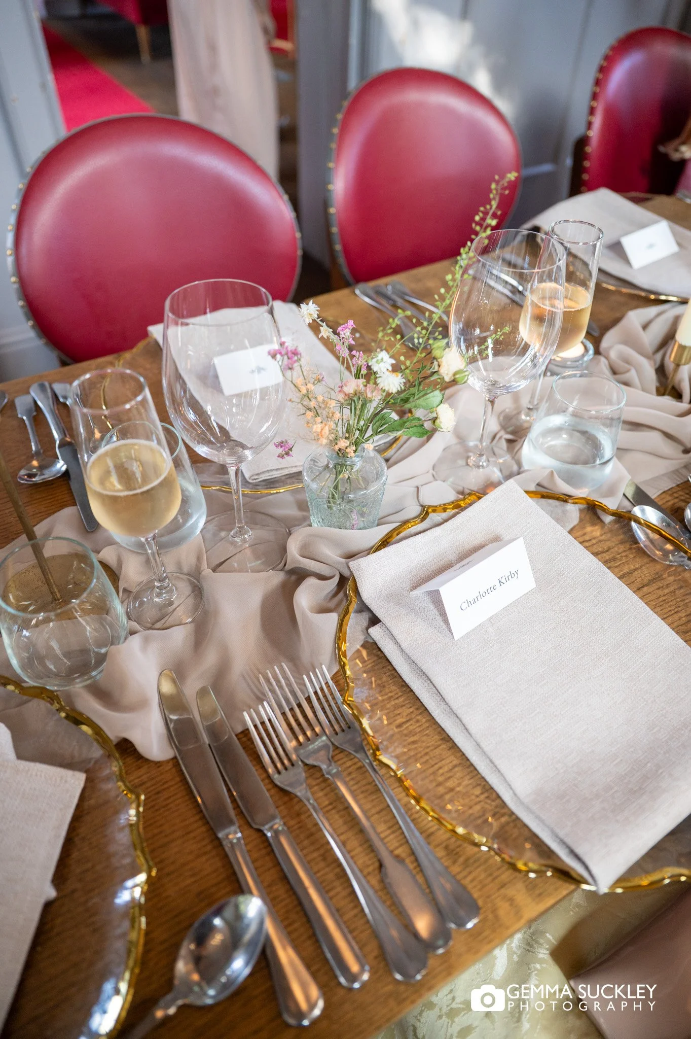 table decor at york minster refectory 