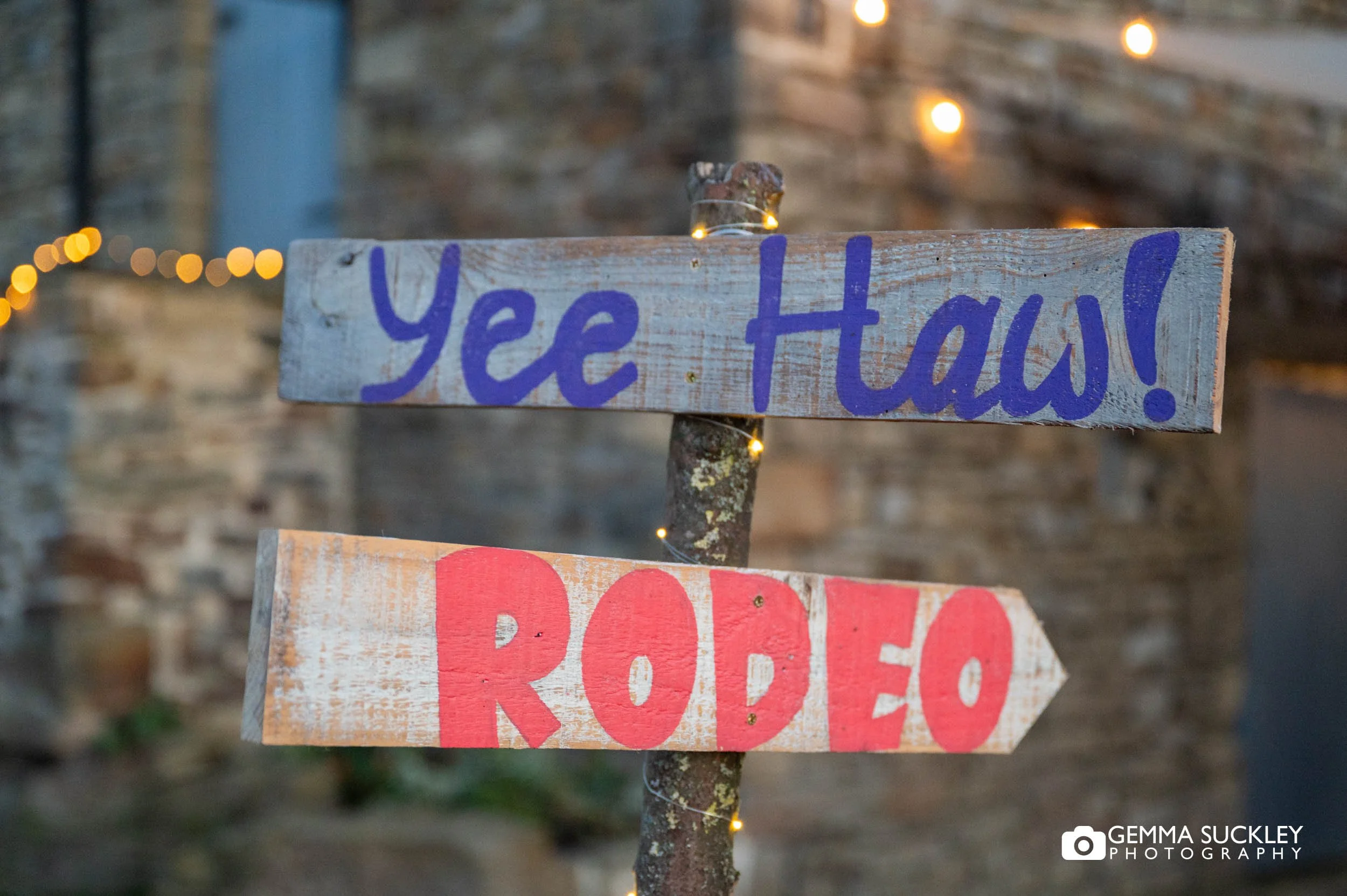 cowboy themed signage