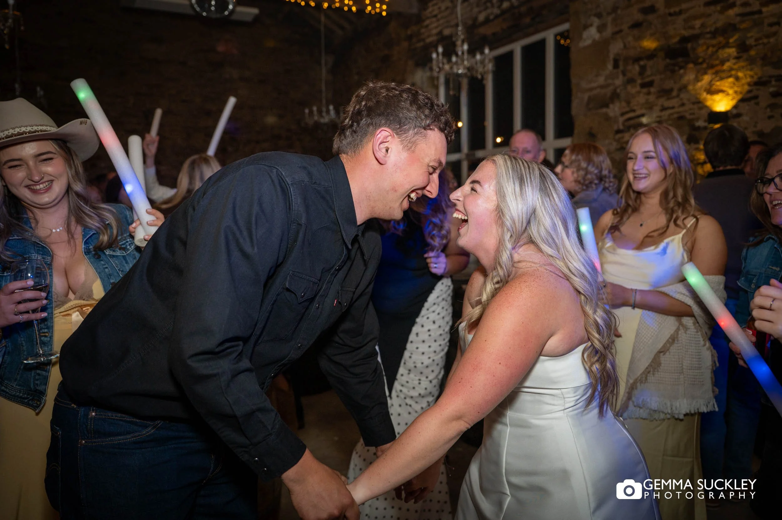 the bride and groom's first dance
