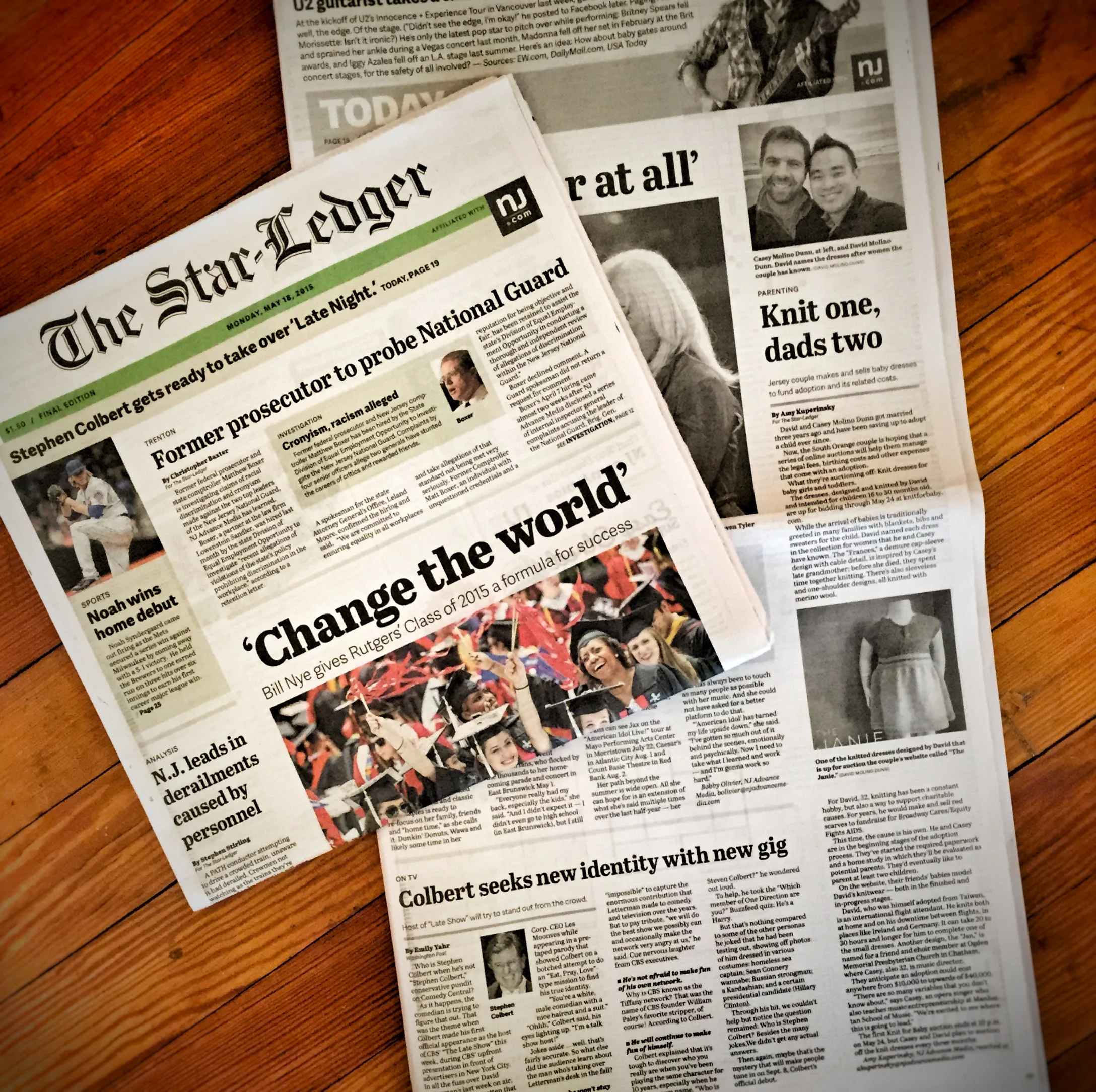 I love the clever title that the Star Ledger came up with!