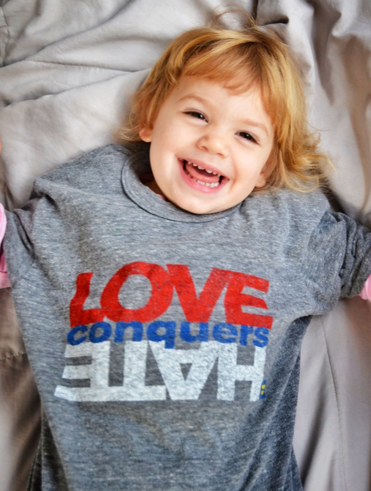 Our beautiful goddaughter teaching us that LOVE conquers HATE!