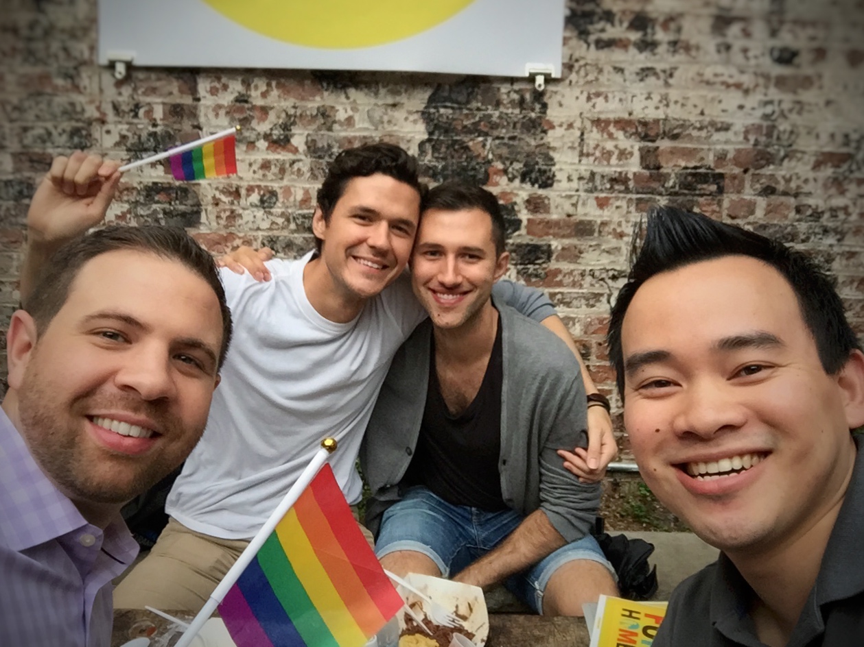 Celebrating NYC Pride with our friends Matt and Theo