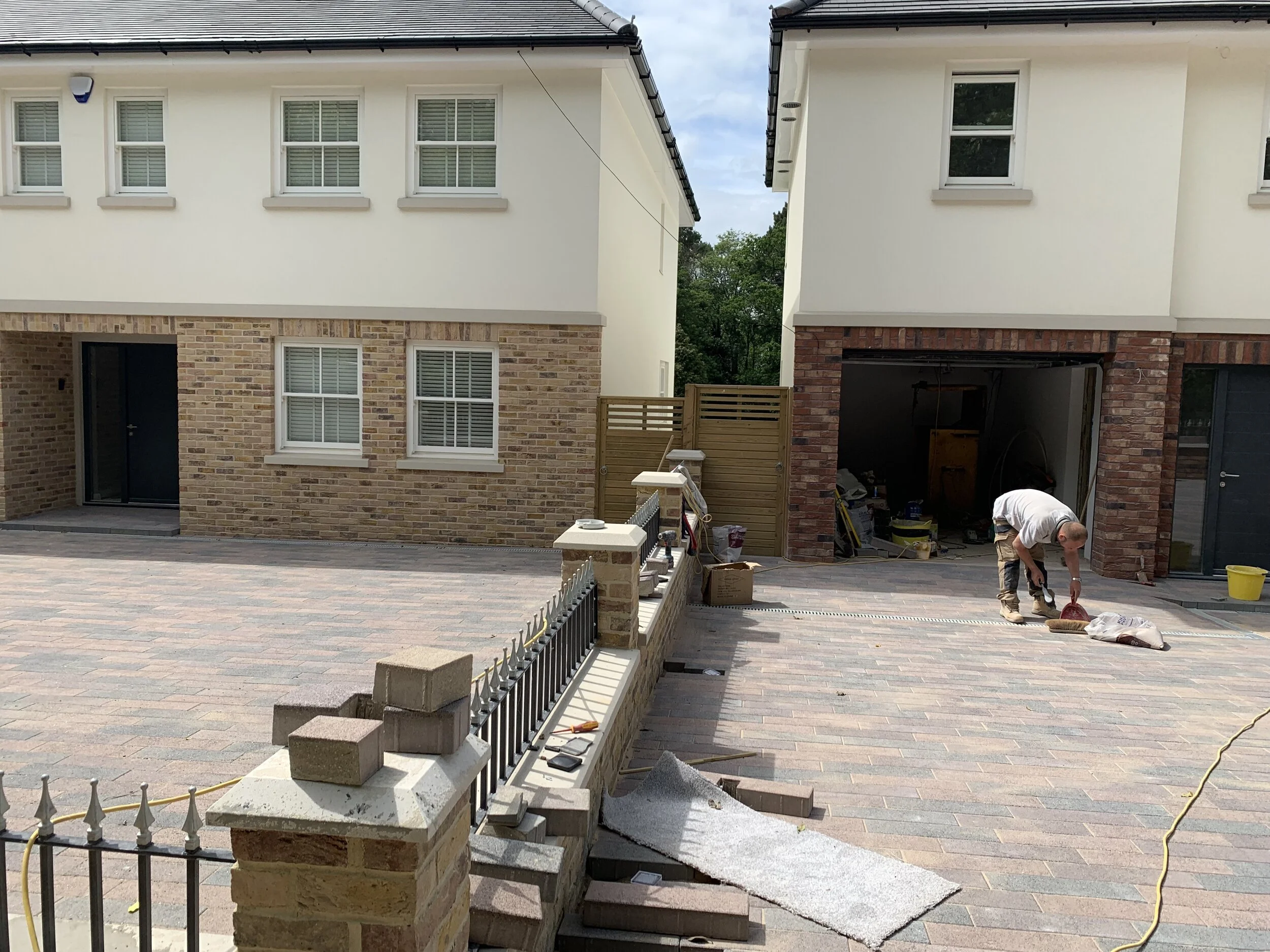 extensive paving and landscaping was carried out to the front