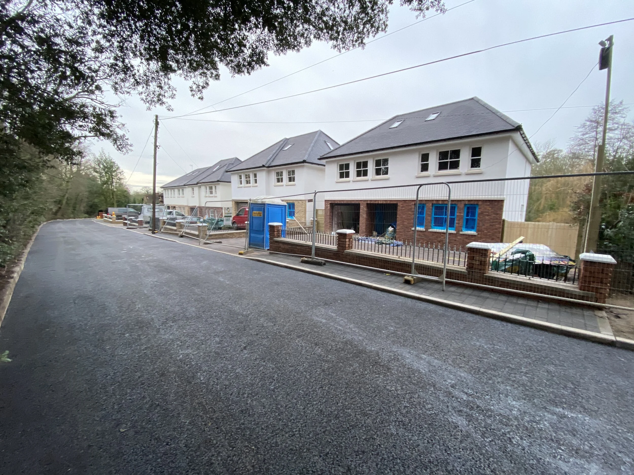 once the main building work was completed a new road was laid