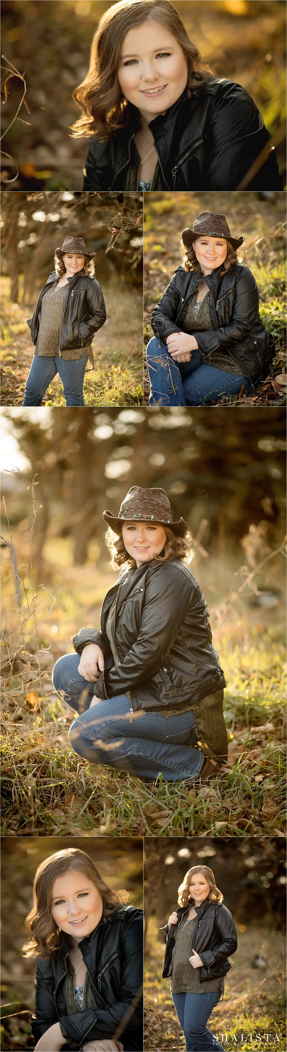 Fall Senior Girl photos in golden hour.