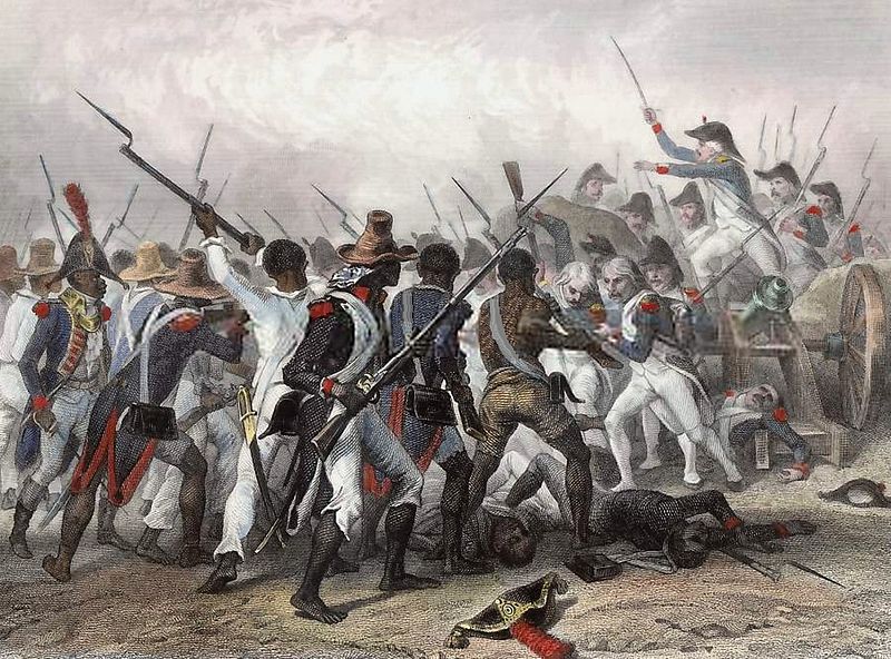 Auguste Raffet's depiction of the Battle of Vertières in 1803, a decisive win for the Haitian rebels that ended the war. 