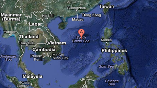Fuente: Screenshot de Google Maps, Spratly Islands (2018)