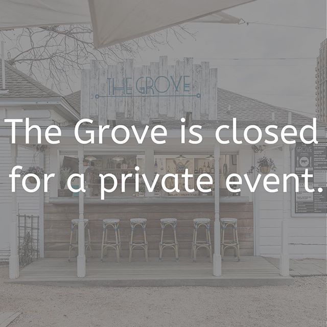 Breaking news: We are closed tonight for a private event but will reopen tomorrow weather permitting at 11:30 AM!