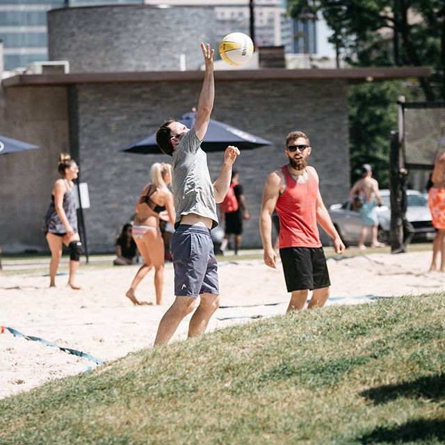 Set up the week with a pick up volleyball game at The Grove!