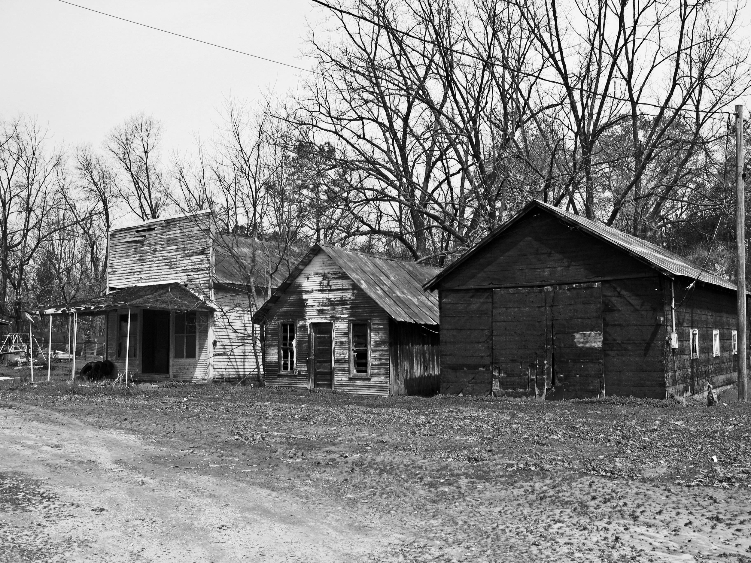    Grocery Store, Post Office and Mechanic Shop  , Healing Springs, AR, 2013. B&amp;W HDR digital image, inkjet print&nbsp; 