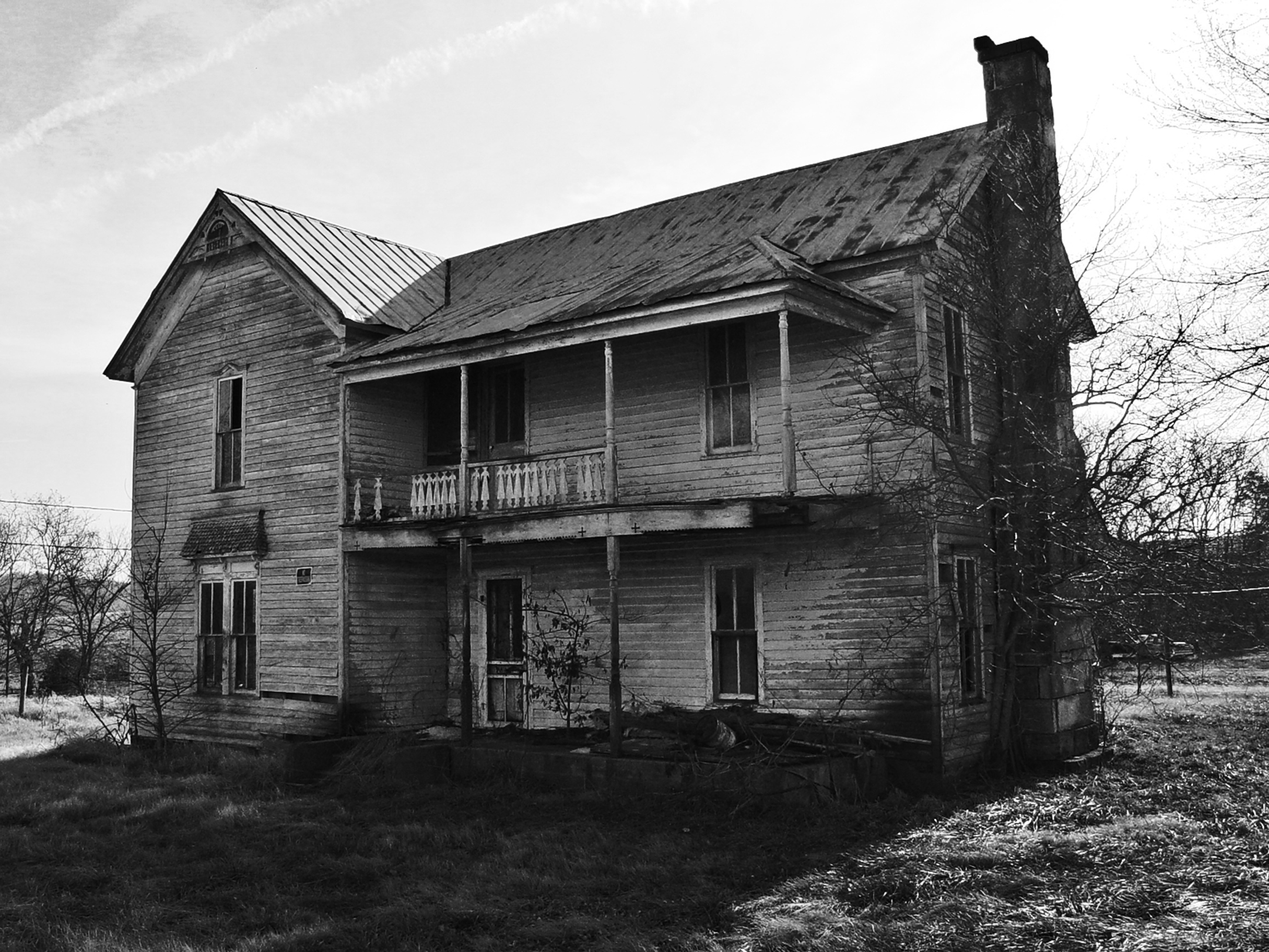    Abandoned Farm House  , Madison County, Arkansas, 2006. B&amp;W HDR digital image. 