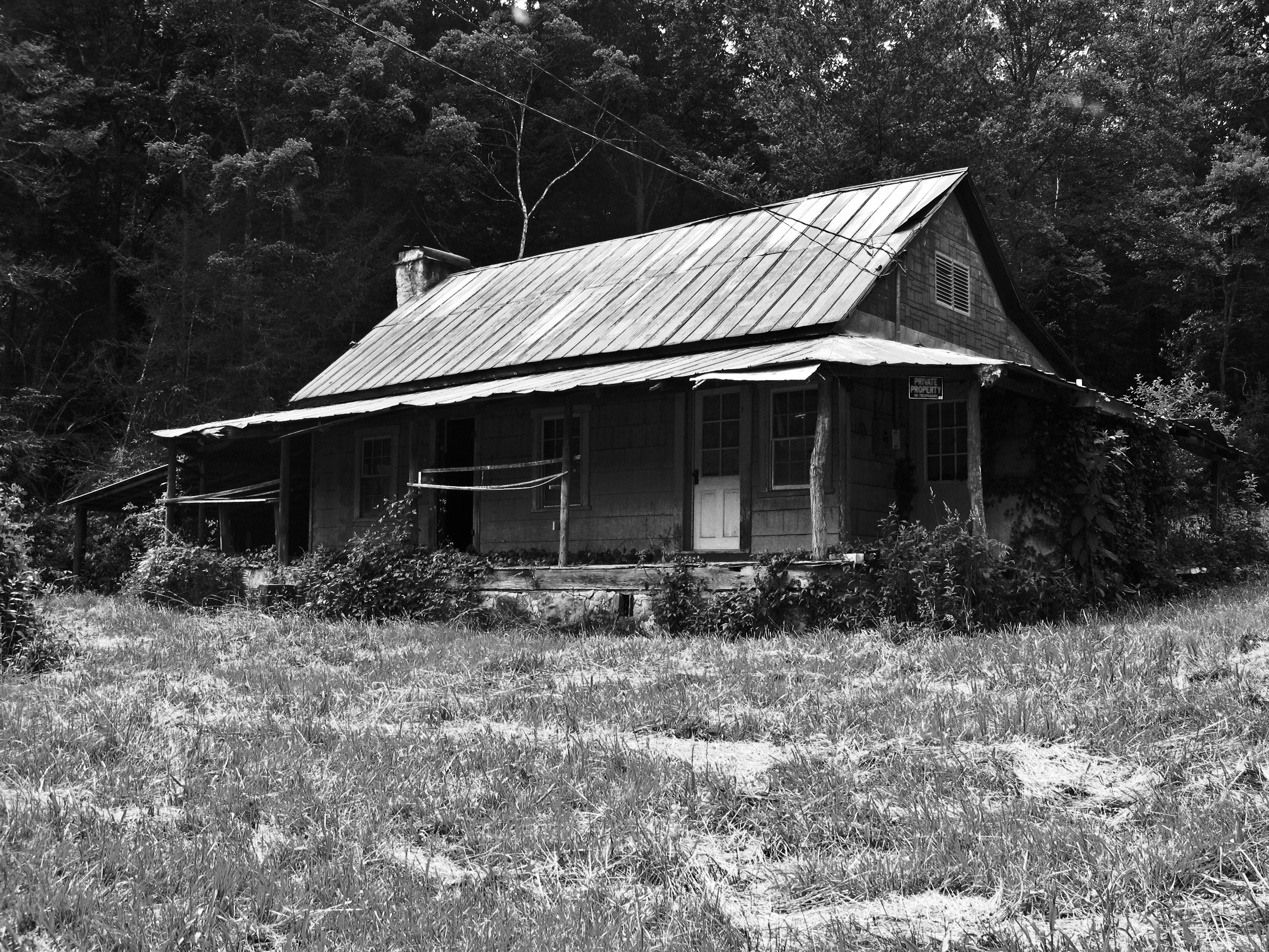    Gnat House  , Fannin County, GA, 2013. B&amp;W HDR digital image. 