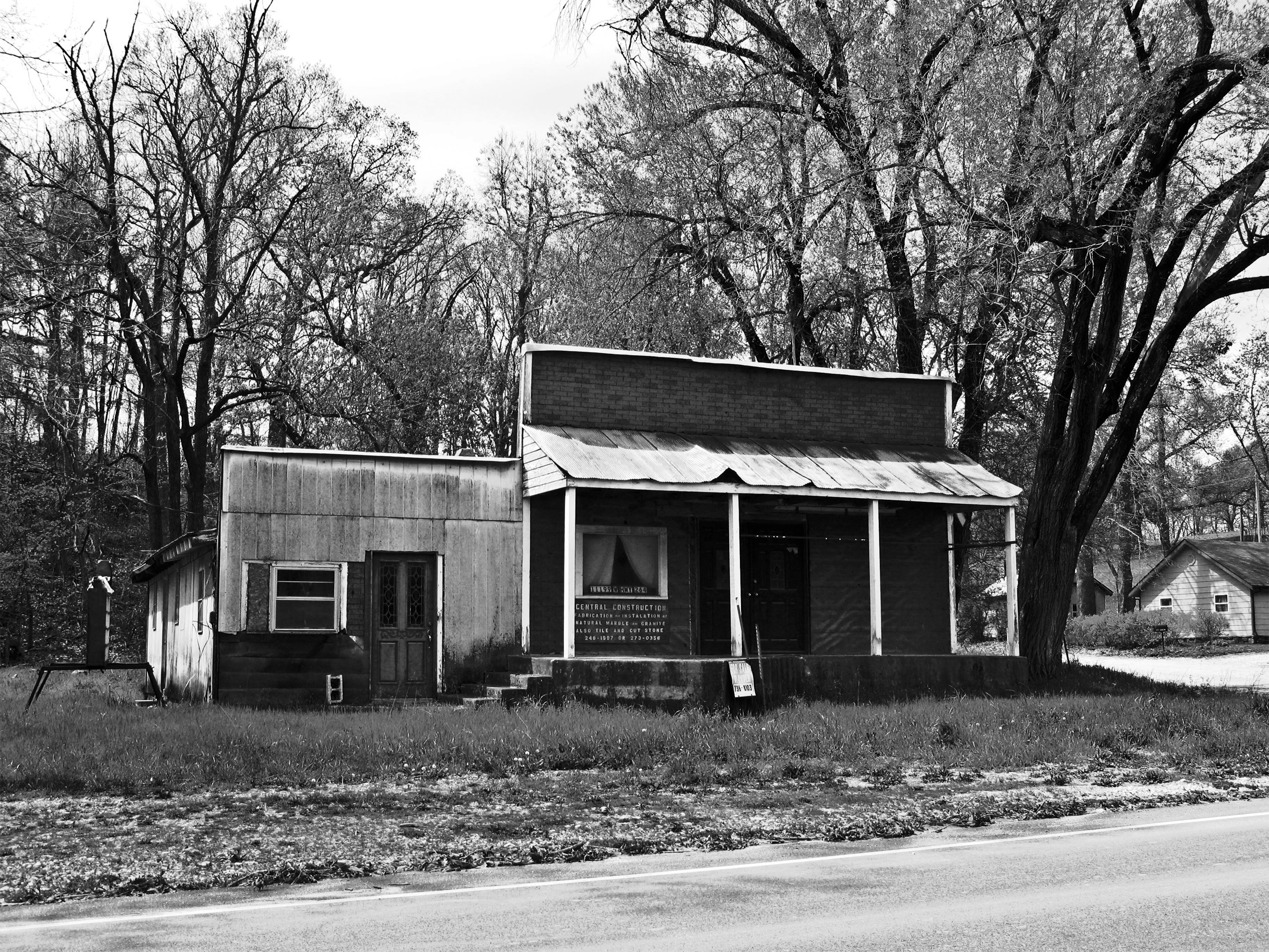    Old Store Front  , 2013. Healing Springs, Benton County, AR. B&amp;W HDR digital image. 