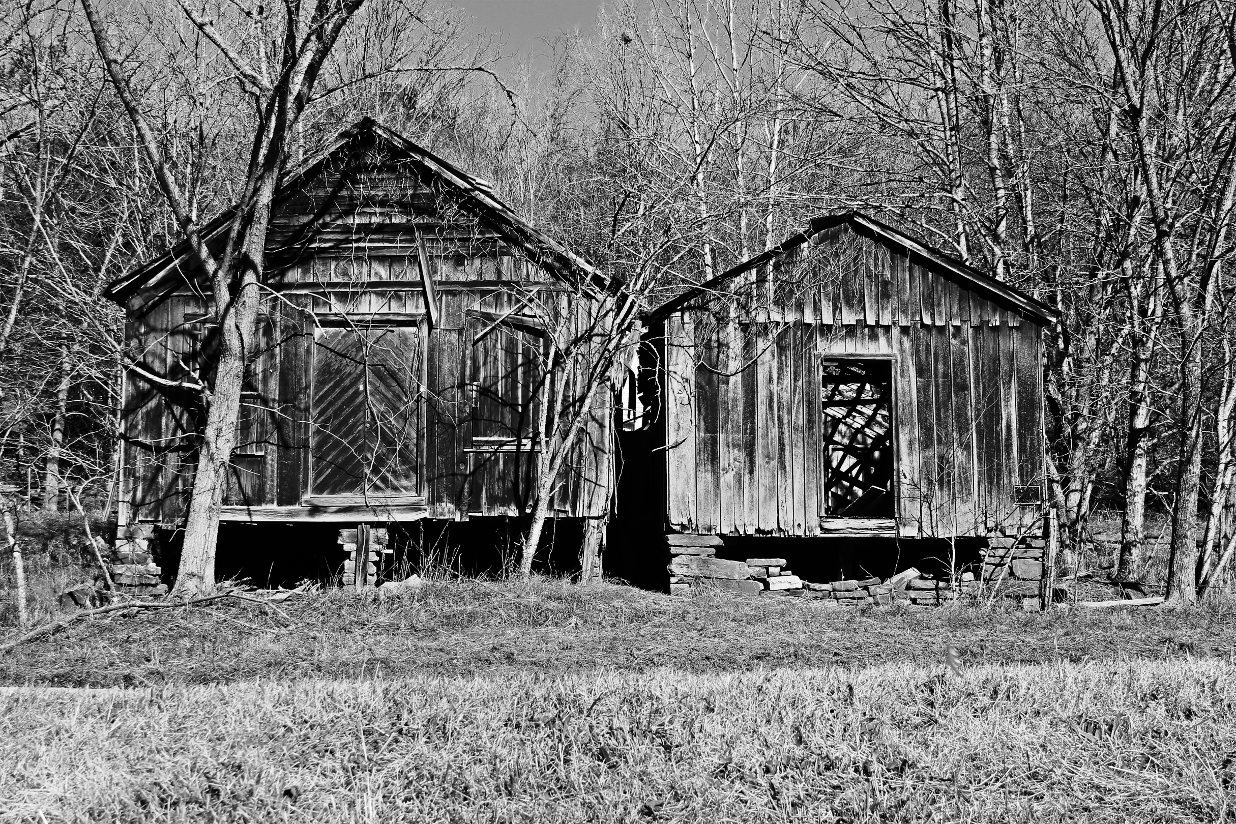    Walter Gilstrap General Store  , 2014. Dutton, Madison County, AR. B&amp;W HDR digital image. 