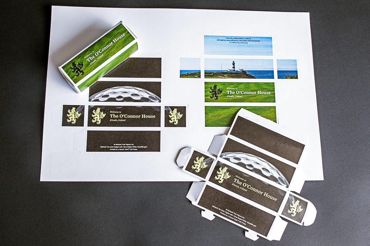 Prescored Golf Ball Boxes – From Mohawk Dimensional Substrates