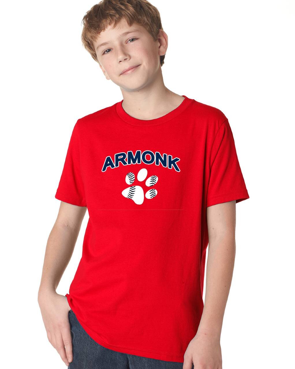 Armonk Travel Baseball Youth Cotton Red Tee
