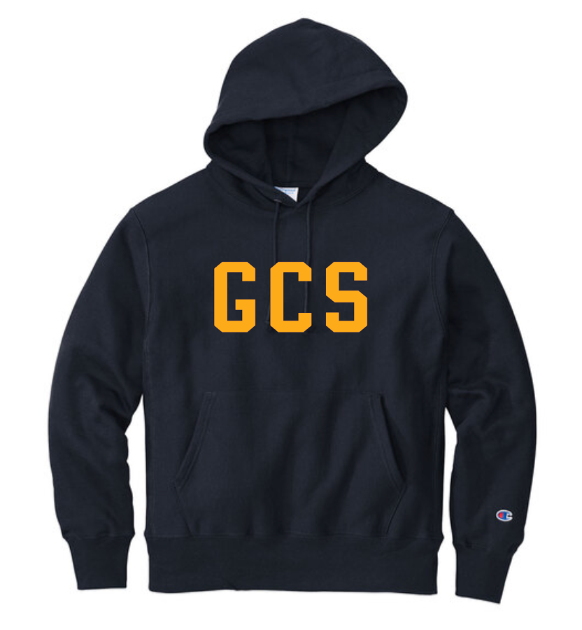 Greenwich Catholic Champion Reverse Weave Tackletwill Navy Hoodie **Takes an additional week**