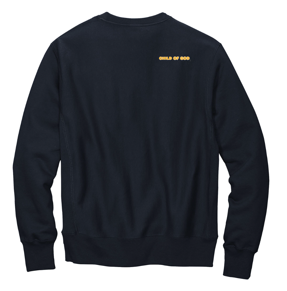 Greenwich Catholic Navy Child of God Embroidered Sweatshirt **Personalization**