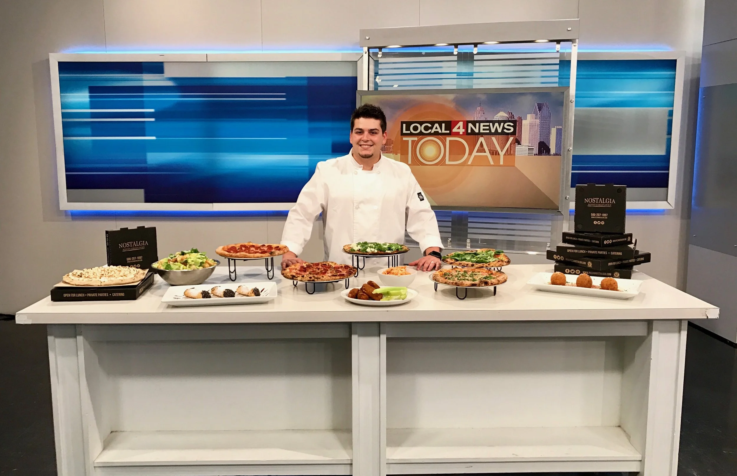 Chef Mario during a segment of Tasty Tuesdays on WDIV Channel 4, Detroit (2017). 