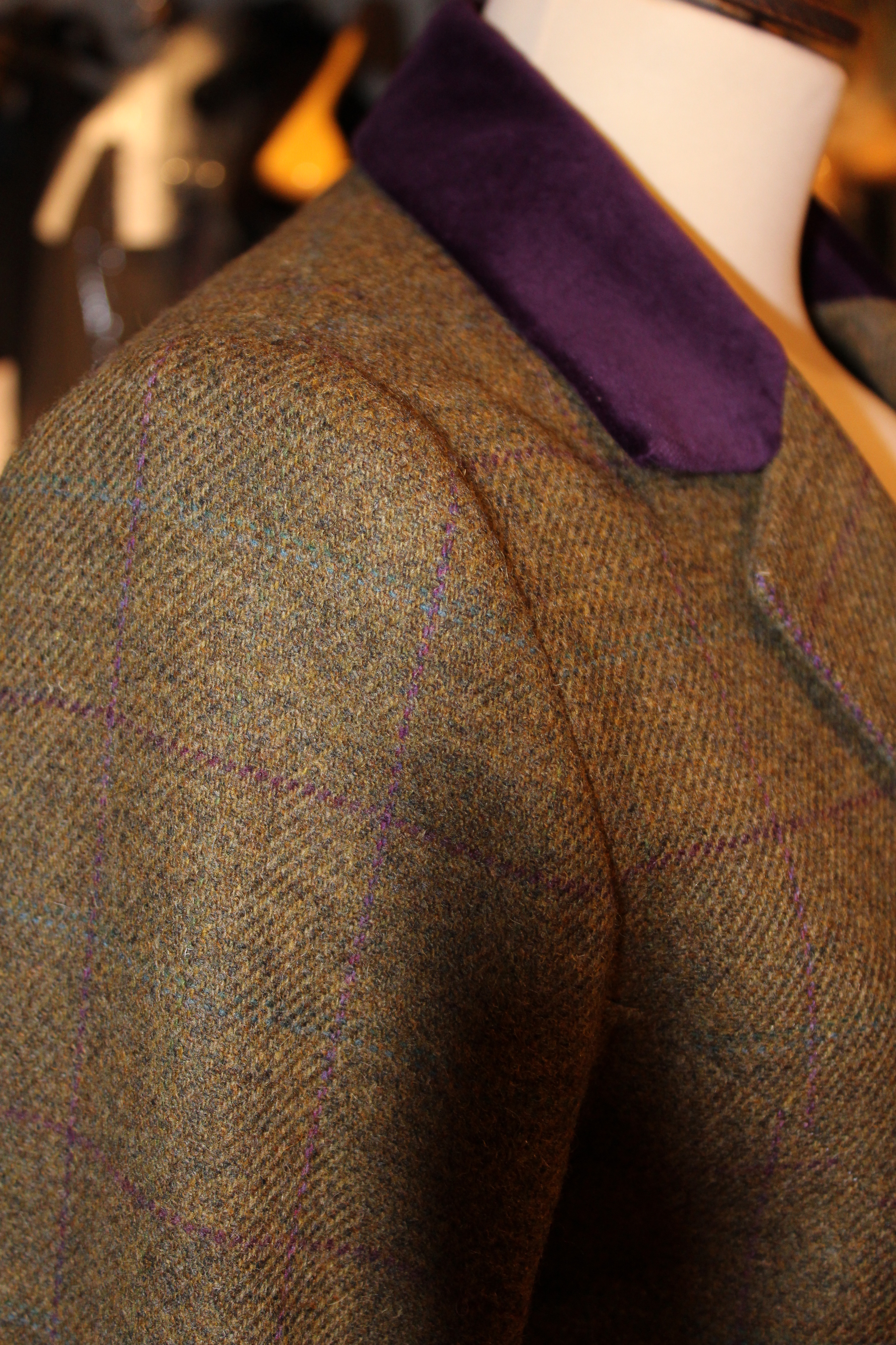 Ladies-tweed-suit-jacket-bespoke-Brook Taverner-velvet-collar-all-UK-made-tailored.jpg