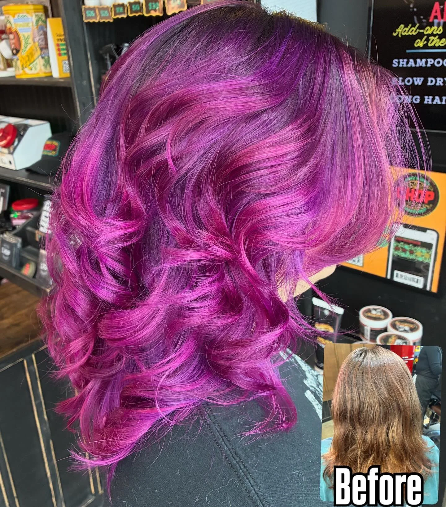 @hairbyashbae bringing the rich, vibrant color and of course that healthy shine. 💜

At CHOP, we don&rsquo;t just &ldquo;touch up&rdquo; your hair, we transform it. Whether you&rsquo;re going richer, brighter, or bolder, our women&rsquo;s color servi