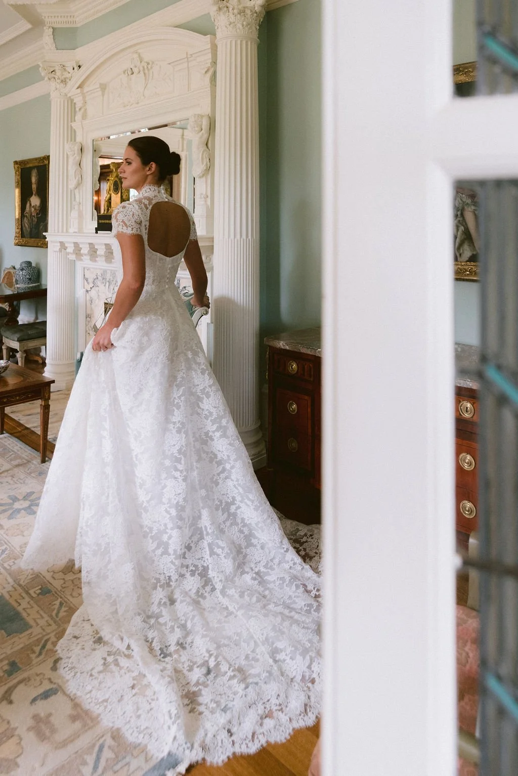 Weilu Fresolone Bloom Gown &amp; Lace Jacket