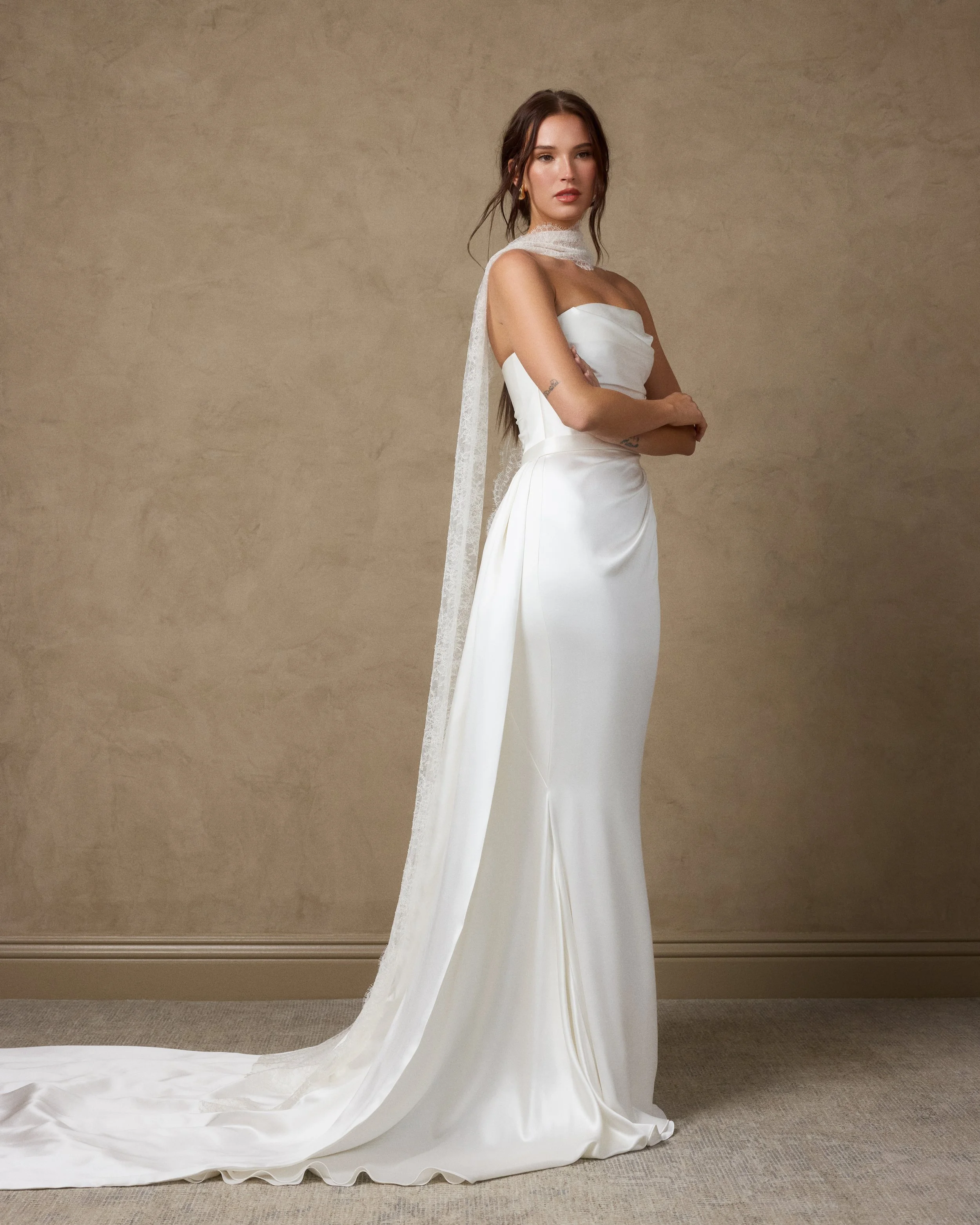 Katherine Tash Harper Wedding Dress and Train
