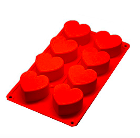 I used silicone heart molds similar to this…