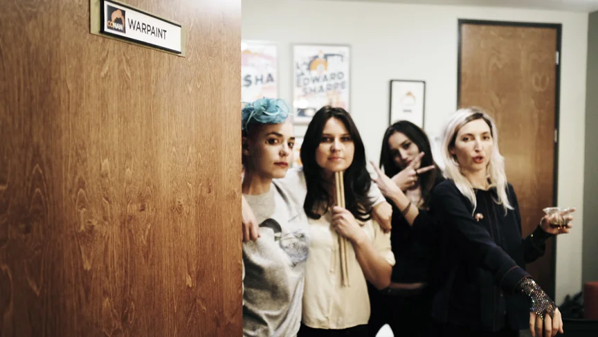 Conan O'Brian show / March 10, 2104 - best toys in a dressing room ever. And a lovely, tall host.