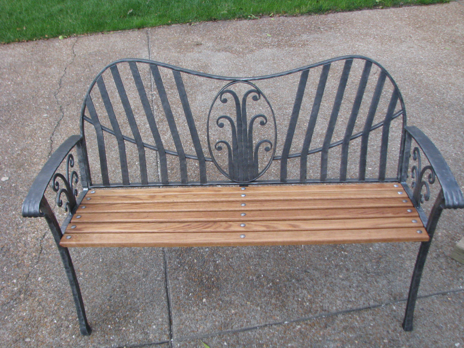 McGire's bench at his house.JPG