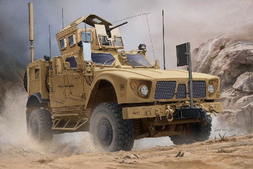 930, 1/16 US M-ATV MRAP (Mine Resistant Ambush Protected) Vehicle Trumpeter continues in their 1/16 large scale series with this all-new Oshkosh Mine Resistant Ambush Protected (MRAP) All Terrain Vehicle (M-ATV). Designed in 2009, it has been used in regions of poor roads and extreme terrain, such as Afghanistan and Iraq. The vehicle has been extremely popular, being exported to numerous countries with over 10,000 units having been manufactured in just six years. Kit consists of over 240 parts, including photo-etch.